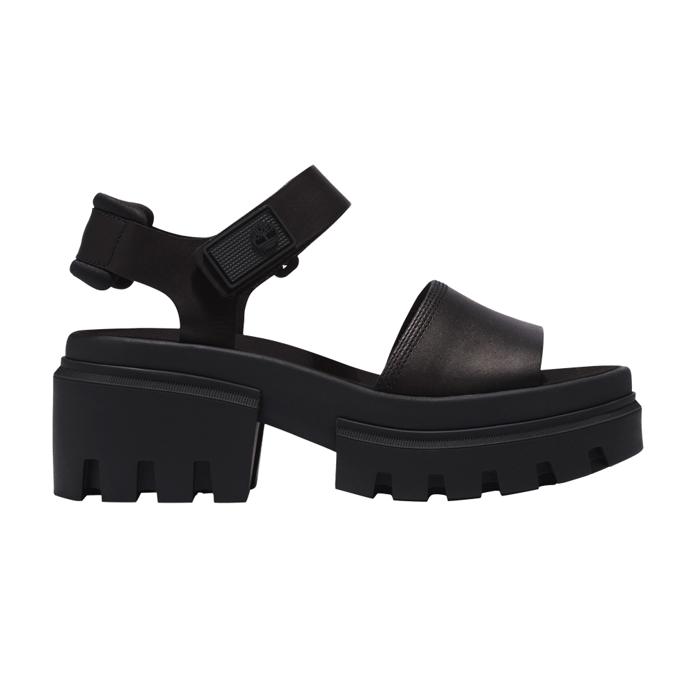 Timberland Wmns Everleigh Ankle Strap Sandal 'Triple Black'