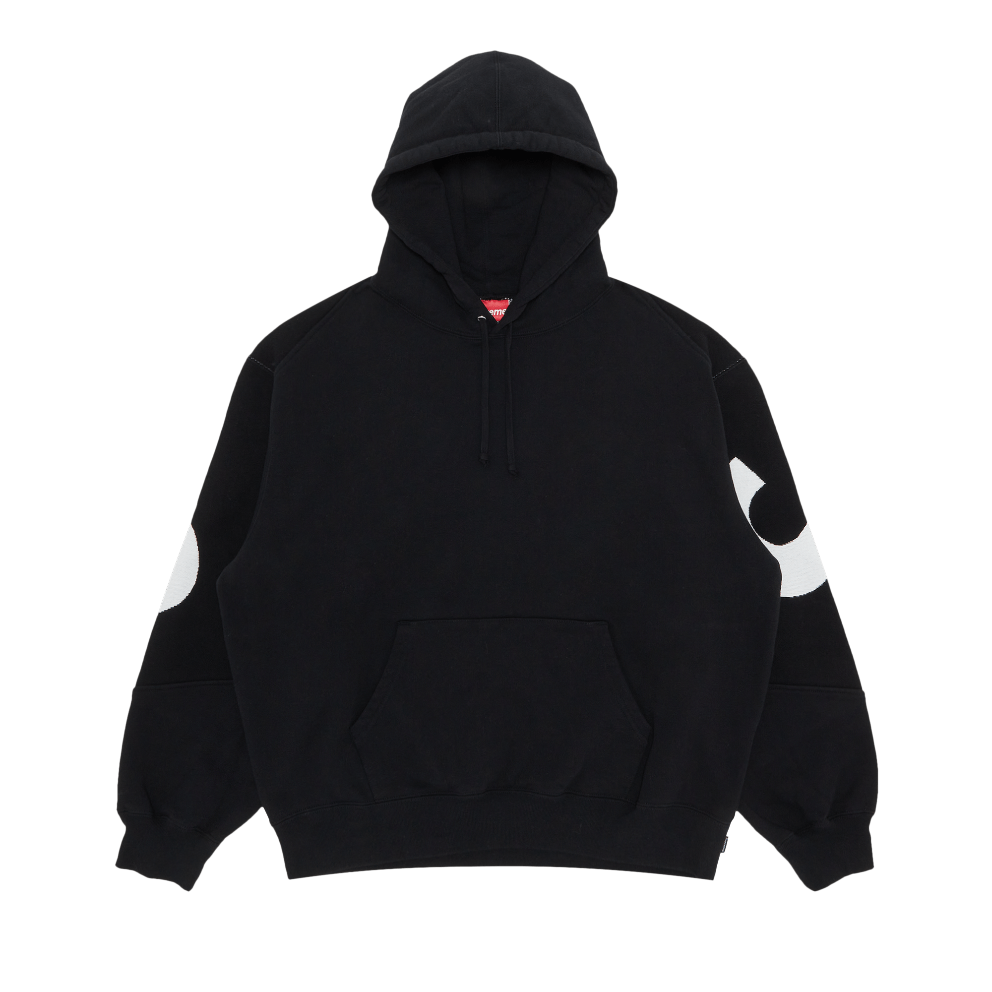 Supreme Big Logo Jacquard Hooded Sweatshirt 'Black'