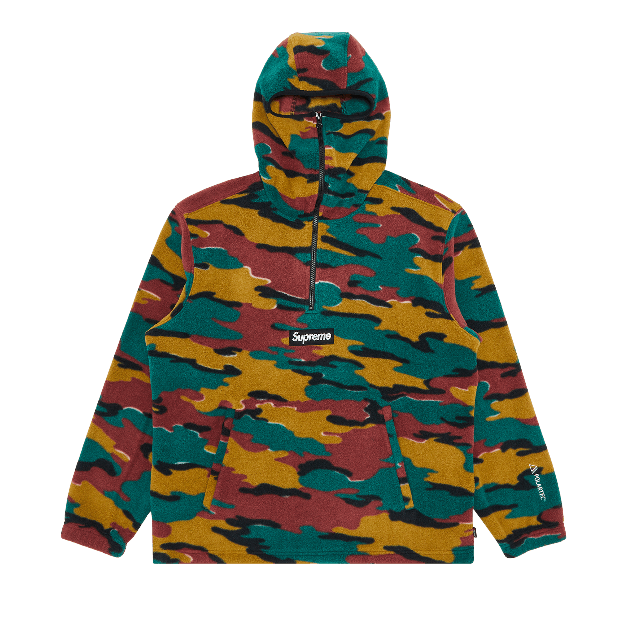 Supreme Polartec Facemask Half Zip Hooded Sweatshirt 'Camo'