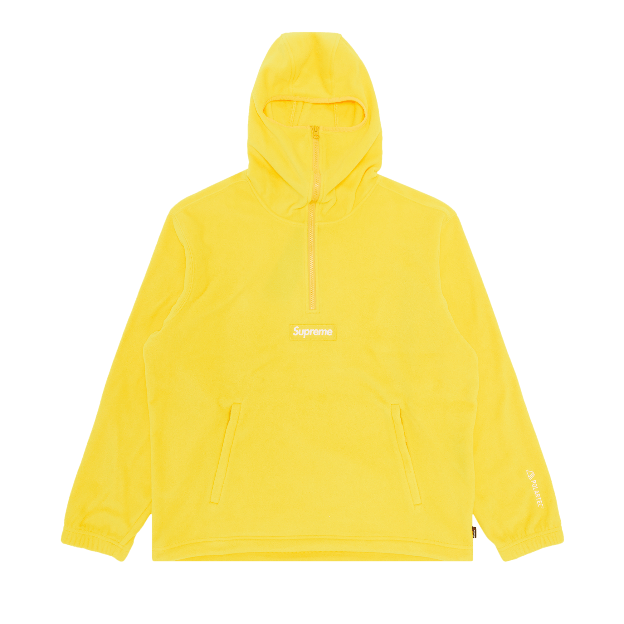 Supreme Polartec Facemask Half Zip Hooded Sweatshirt 'Yellow'