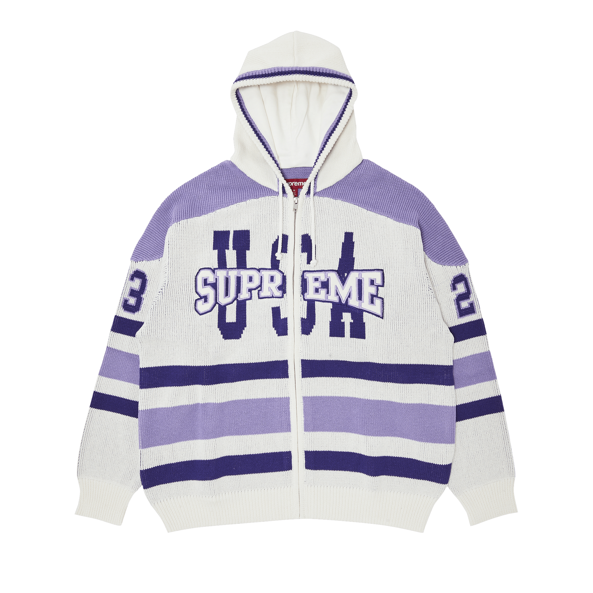 Supreme USA Zip Up Hooded Sweater 'White'