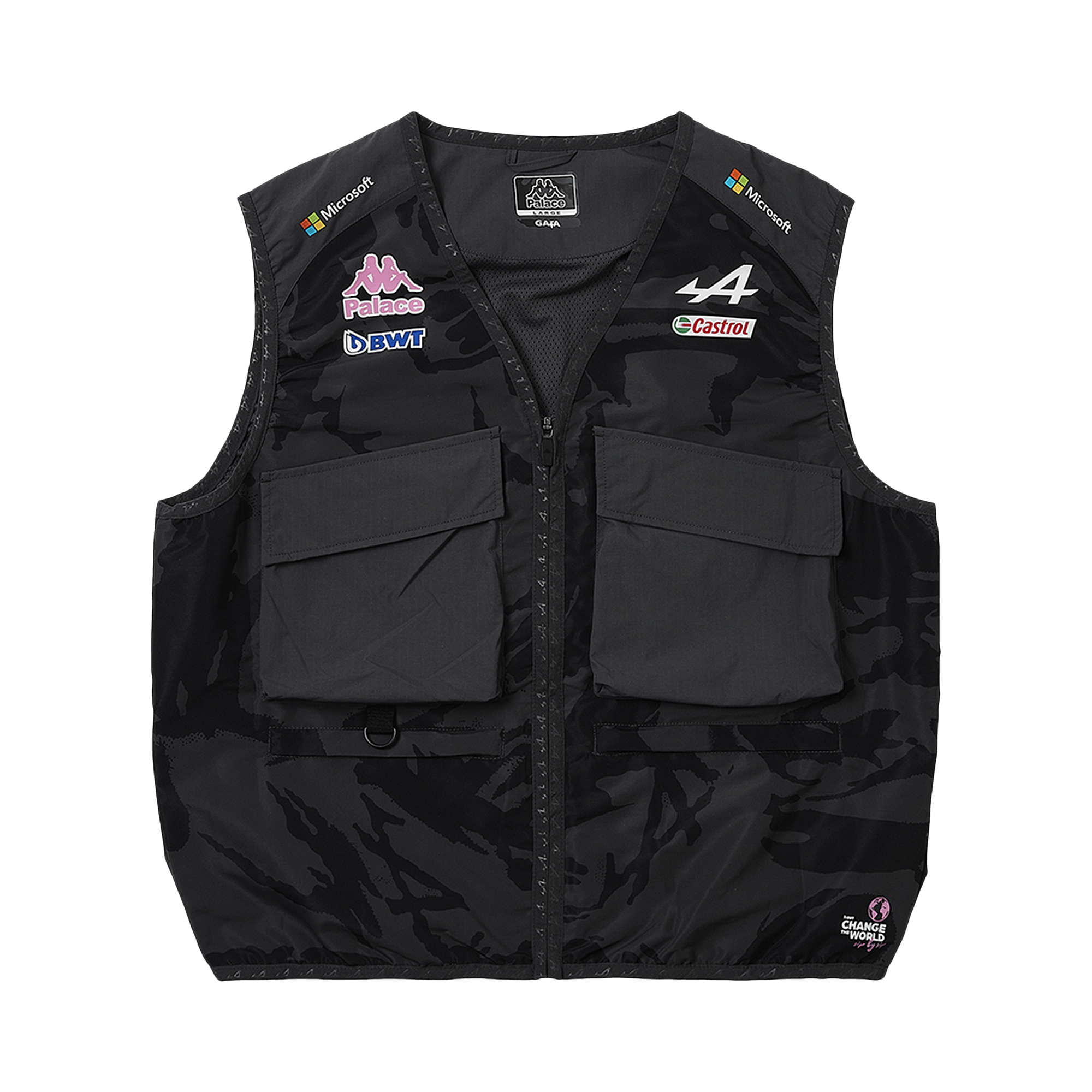 Palace x Kappa For Alpine Pit Vest Bodywarmer 'Night Desert Camo'