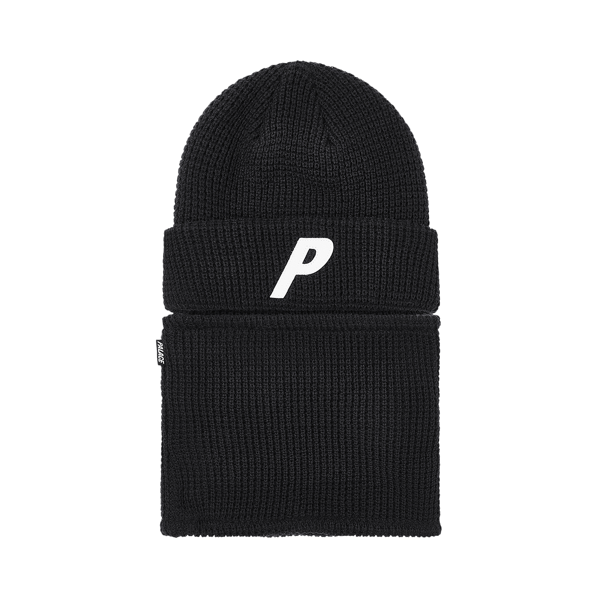 Palace Zip Off Facewarmer P Beanie 'Black'