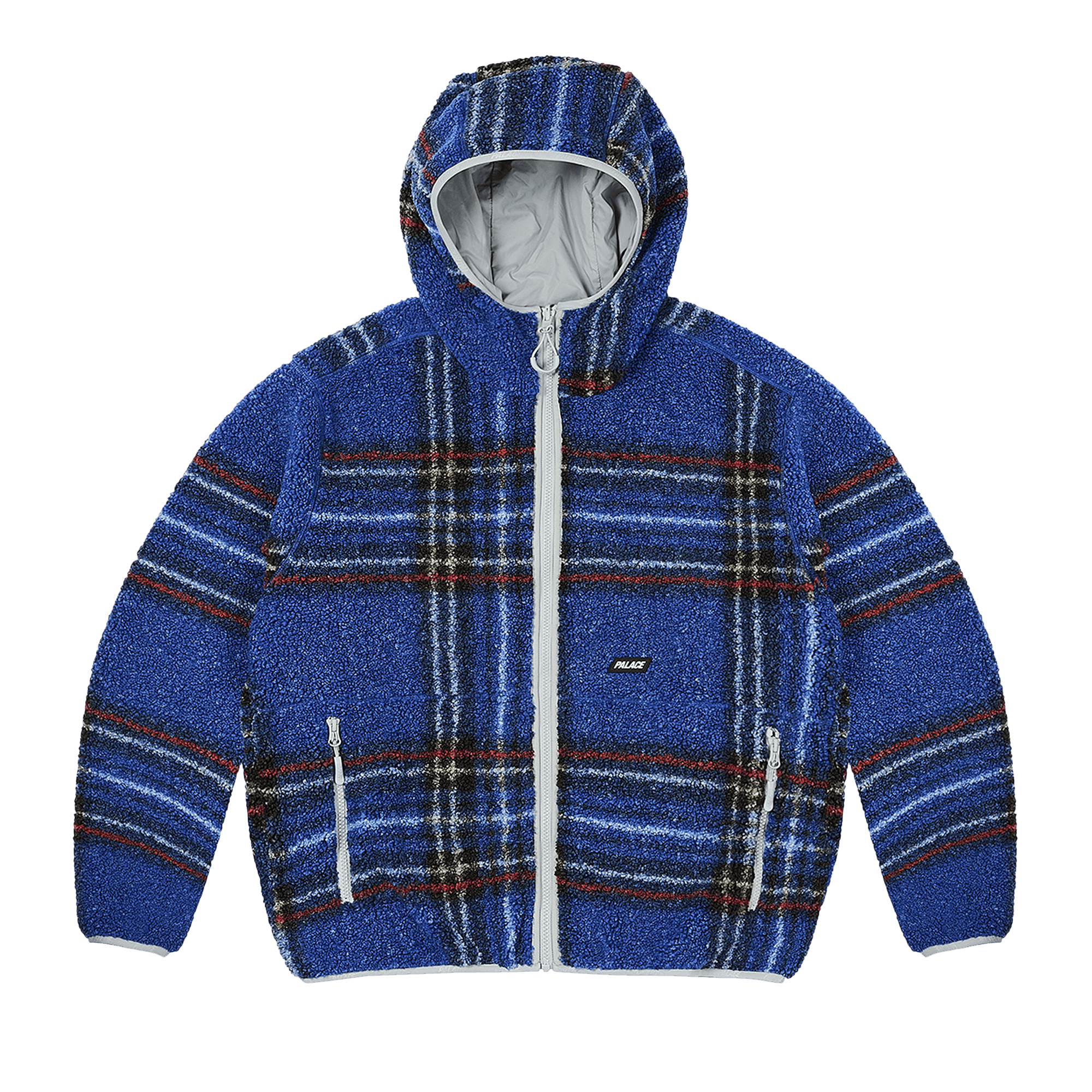 Palace Reversible Check Fleece Jacket 'Blue'