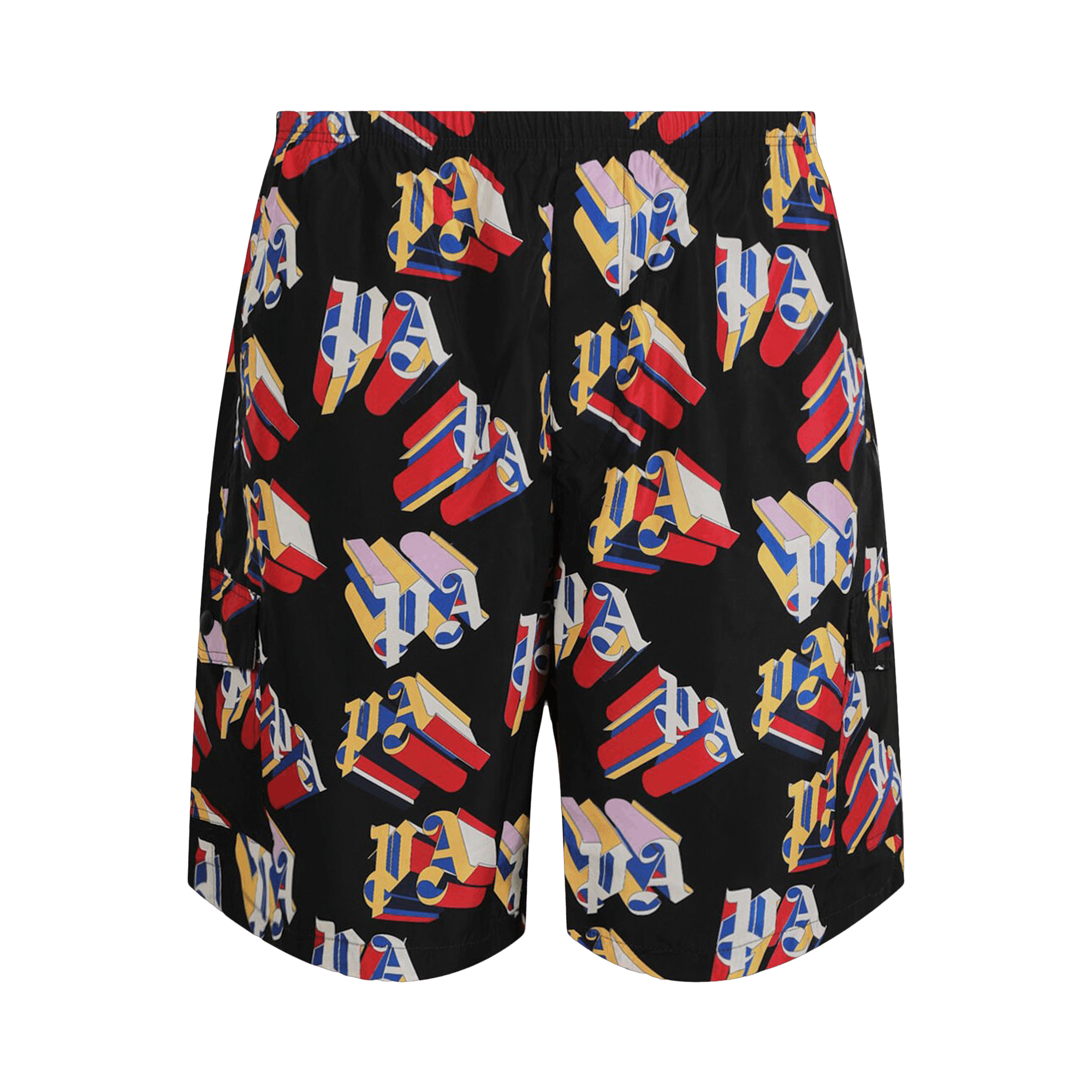 Palm Angels 3D Logo Swim Shorts 'Black/Red'