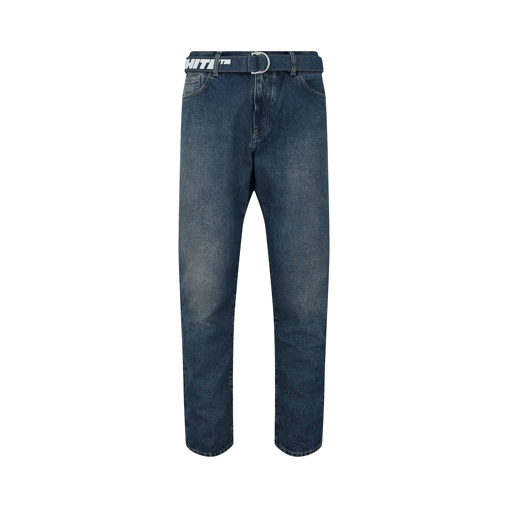 Off-White Tapered Belted Jeans 'Indigo'