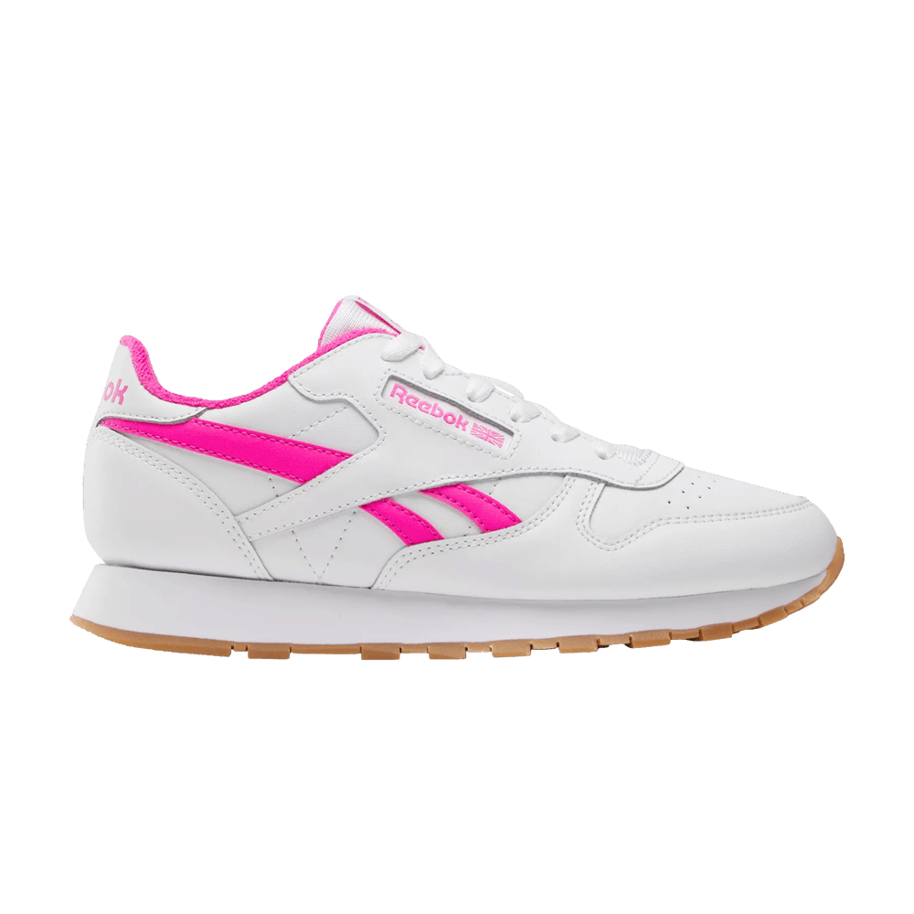 Reebok Classic Leather Big Kid 'White Laser Pink Gum'