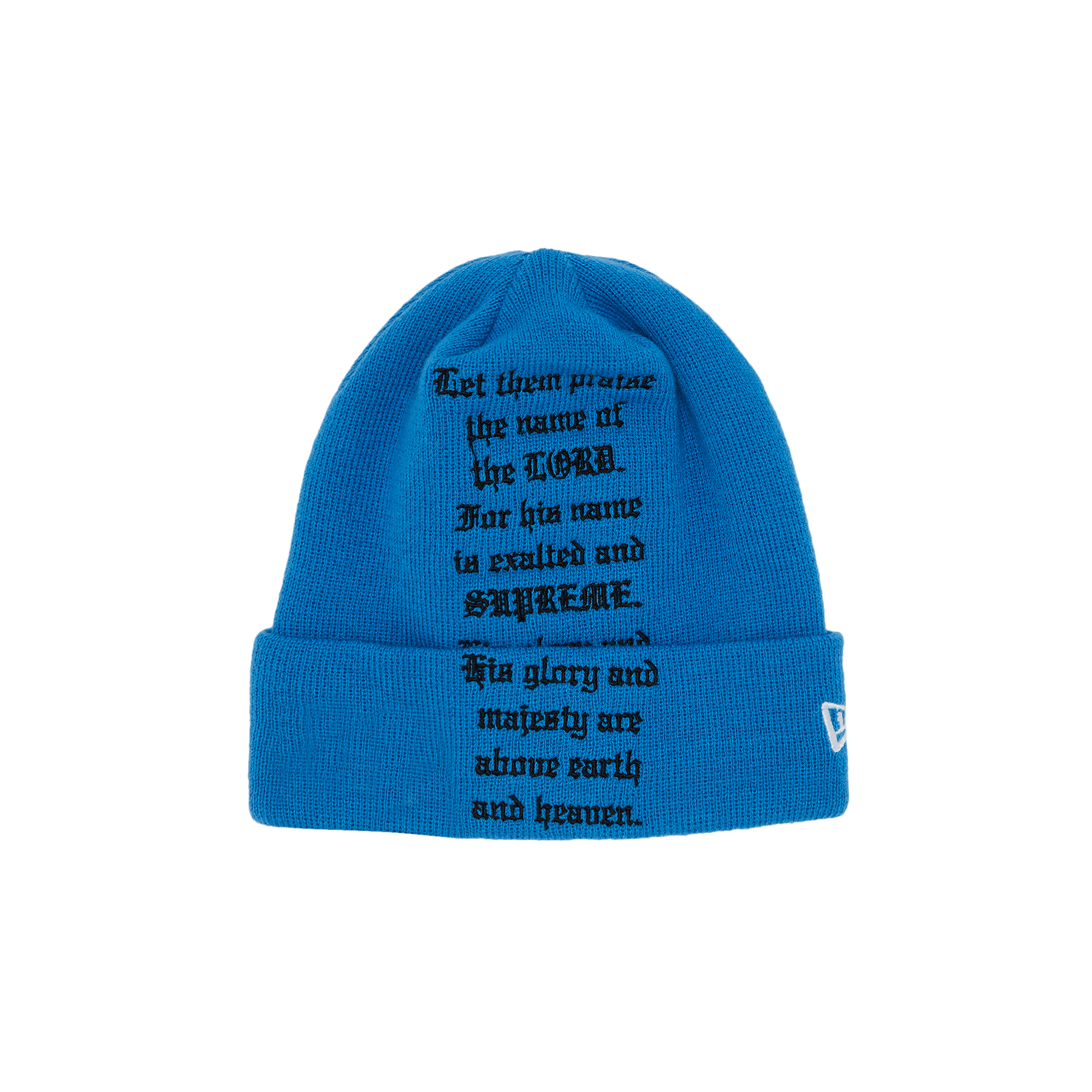 Supreme x New Era Psalm Beanie 'Light Slate'
