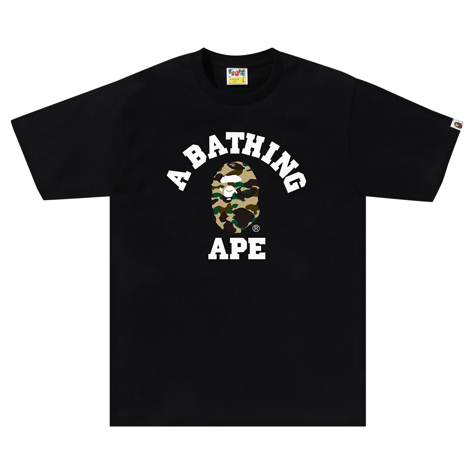 BAPE 1st Camo College Tee 'Black/Yellow'