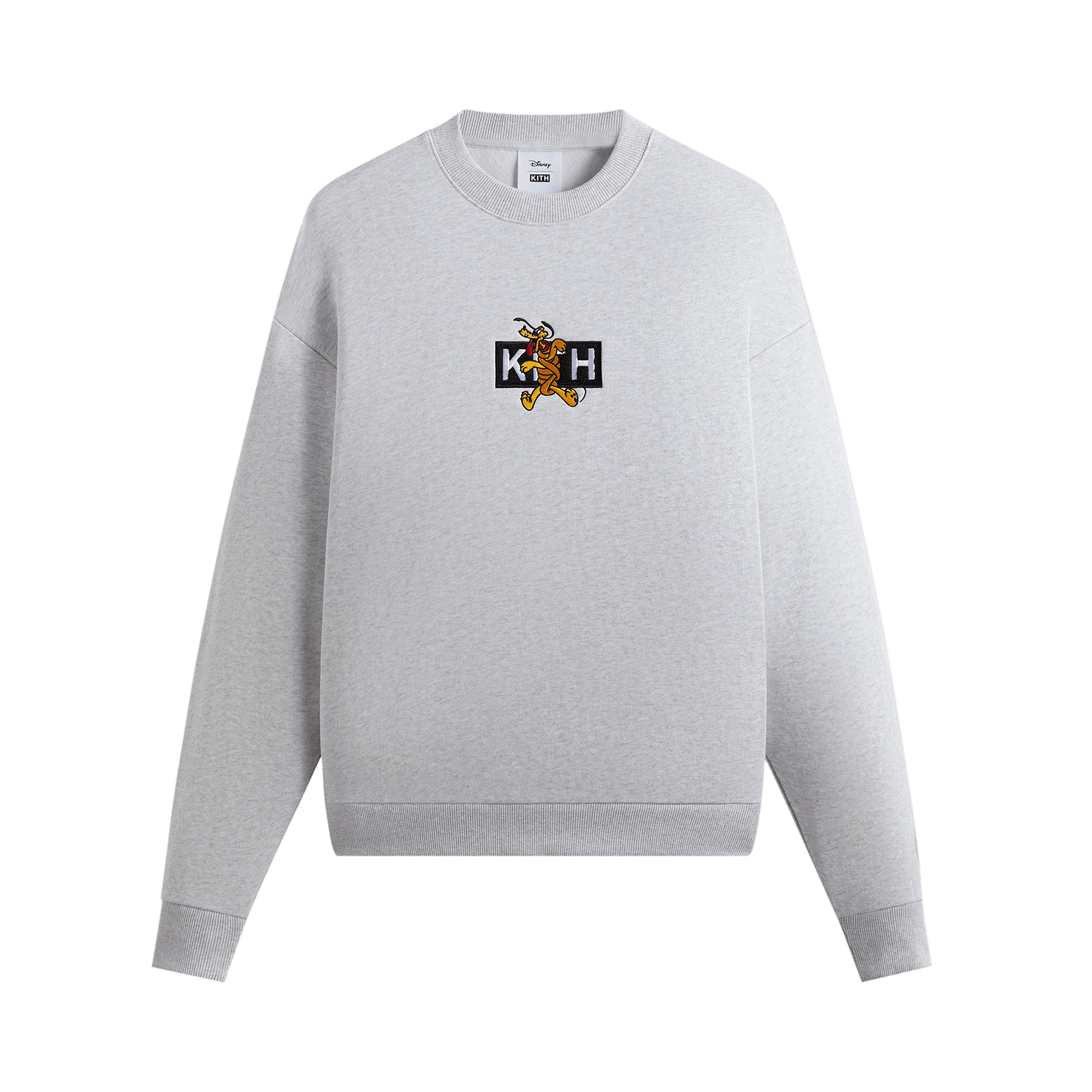 Kith For Mickey & Friends Cyber Monday Pluto Classic Logo Crewneck 'Light Heather Grey'