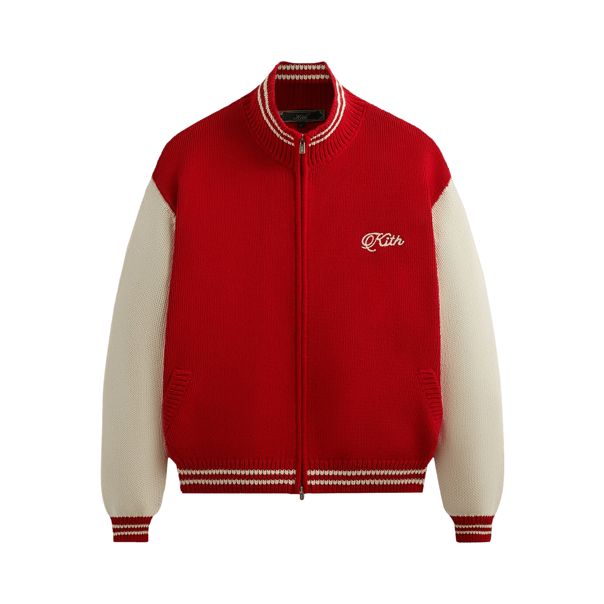 Kith Wyona Full Zip Varsity Sweater 'Fame'