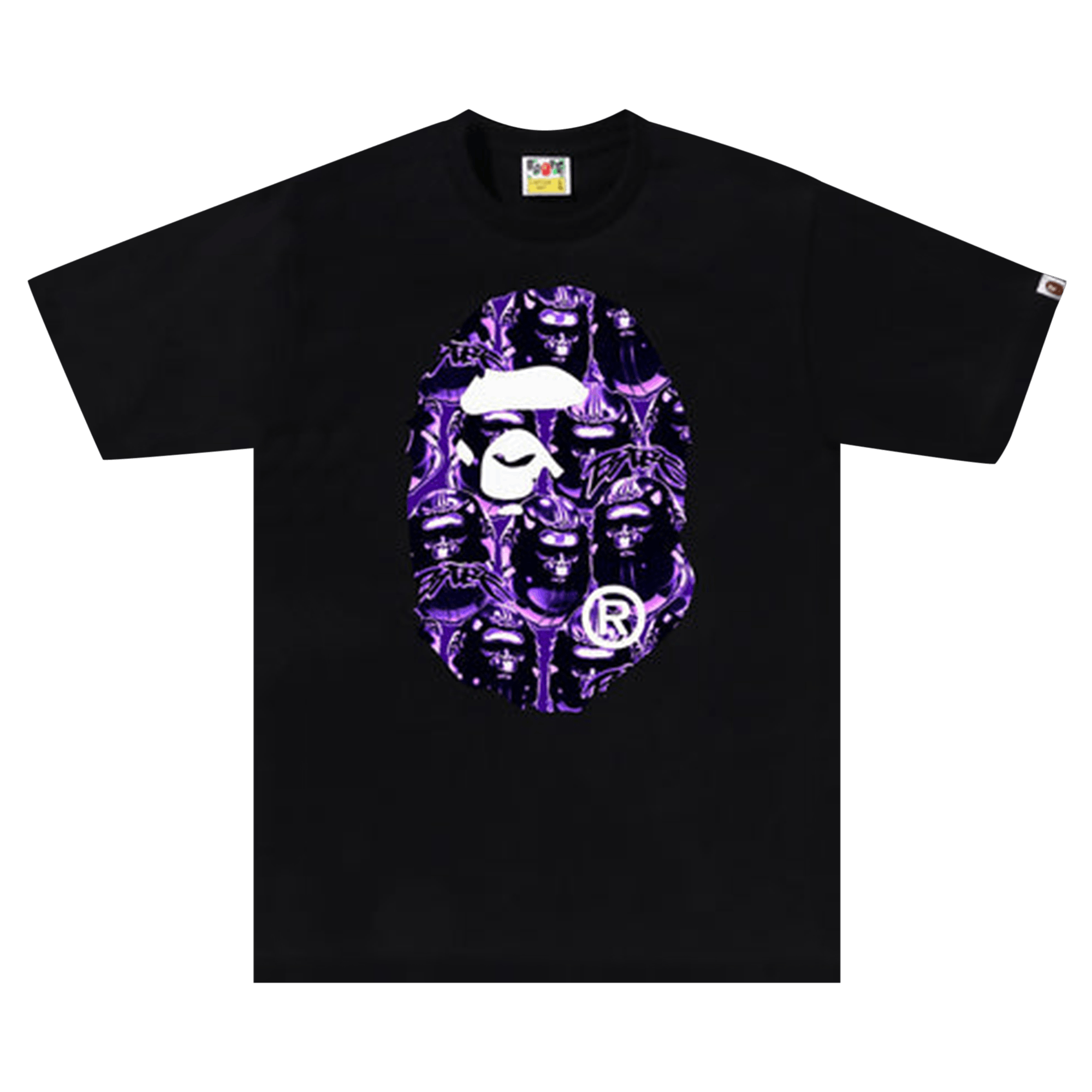 BAPE Ape Head Graffiti Big Ape Head Tee 'Black/Purple'