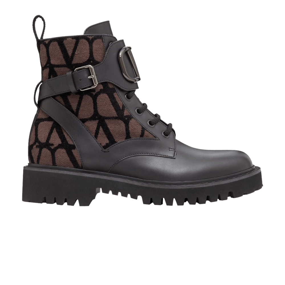 Valentino Wmns Iconographe Combat Boot 'VLogo - Fondant Black'
