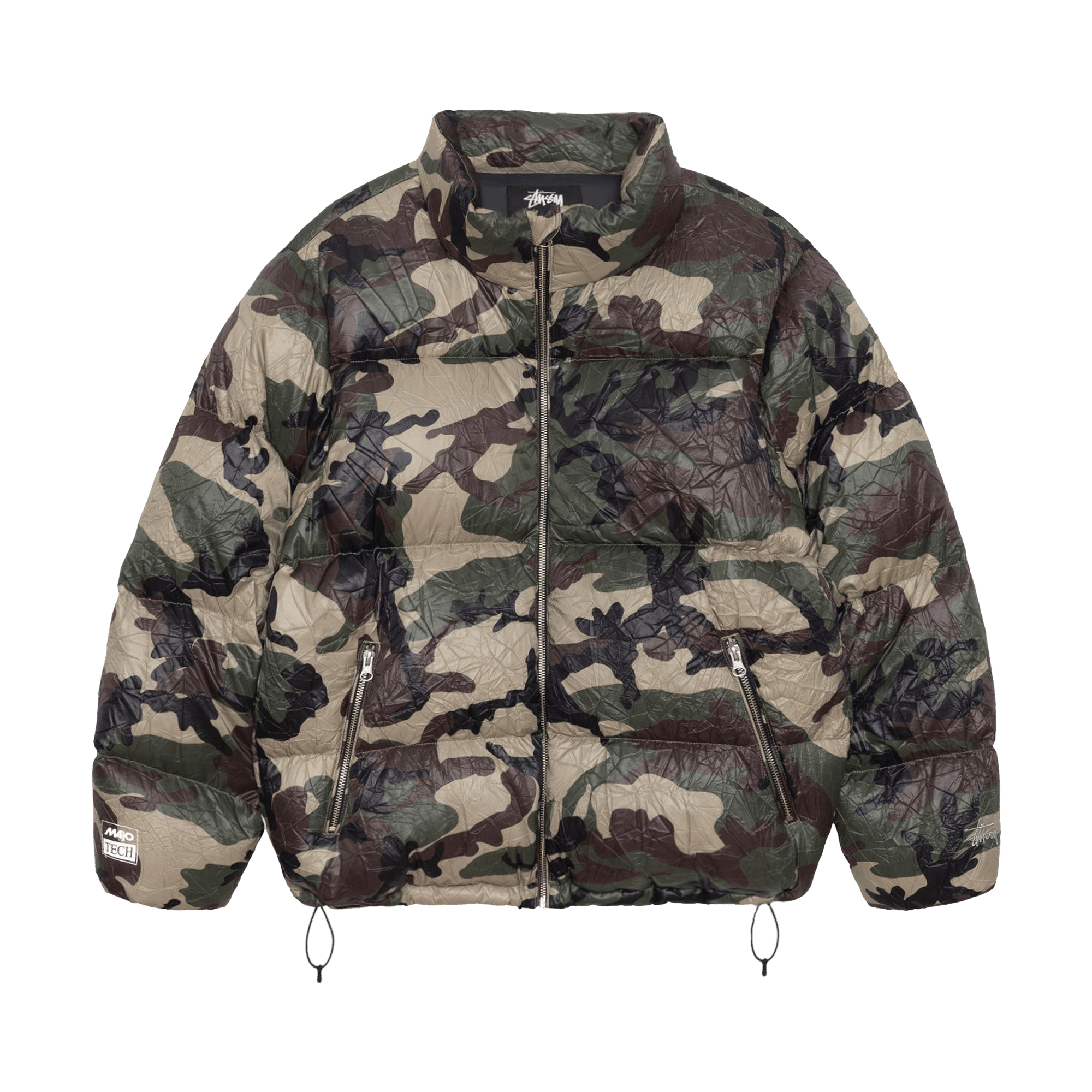 Stussy Wrinkled Nylon Down Puffer 'Woodland Camo'