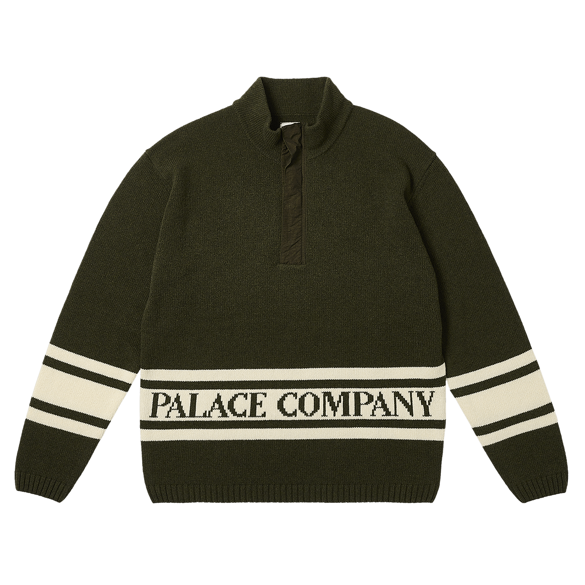Palace x C.P. Company Funnel Neck Knit 'Olive'