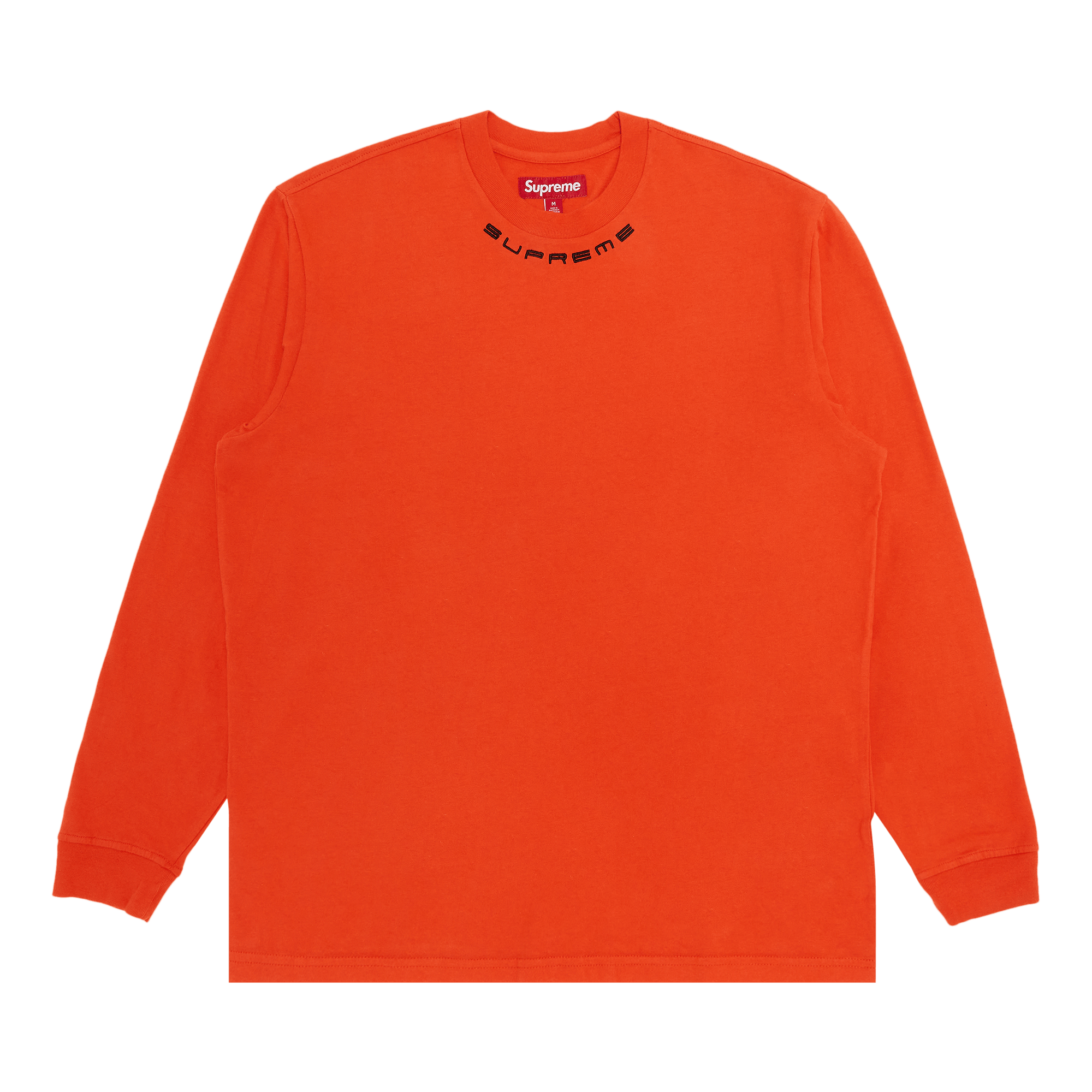 Supreme Collar Logo Long-Sleeve Top 'Orange'