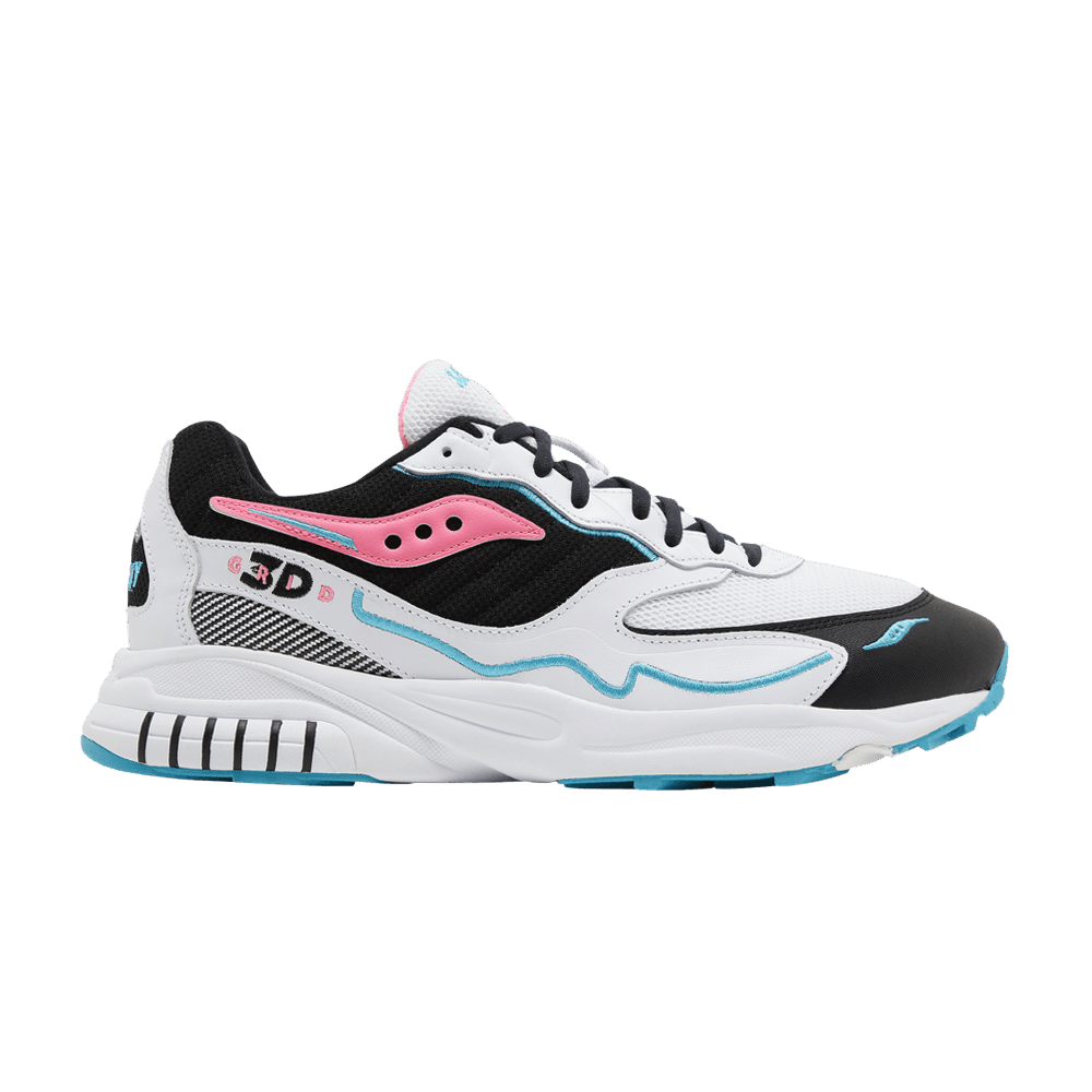 Saucony 3D Grid Hurricane 'White Black Pink'