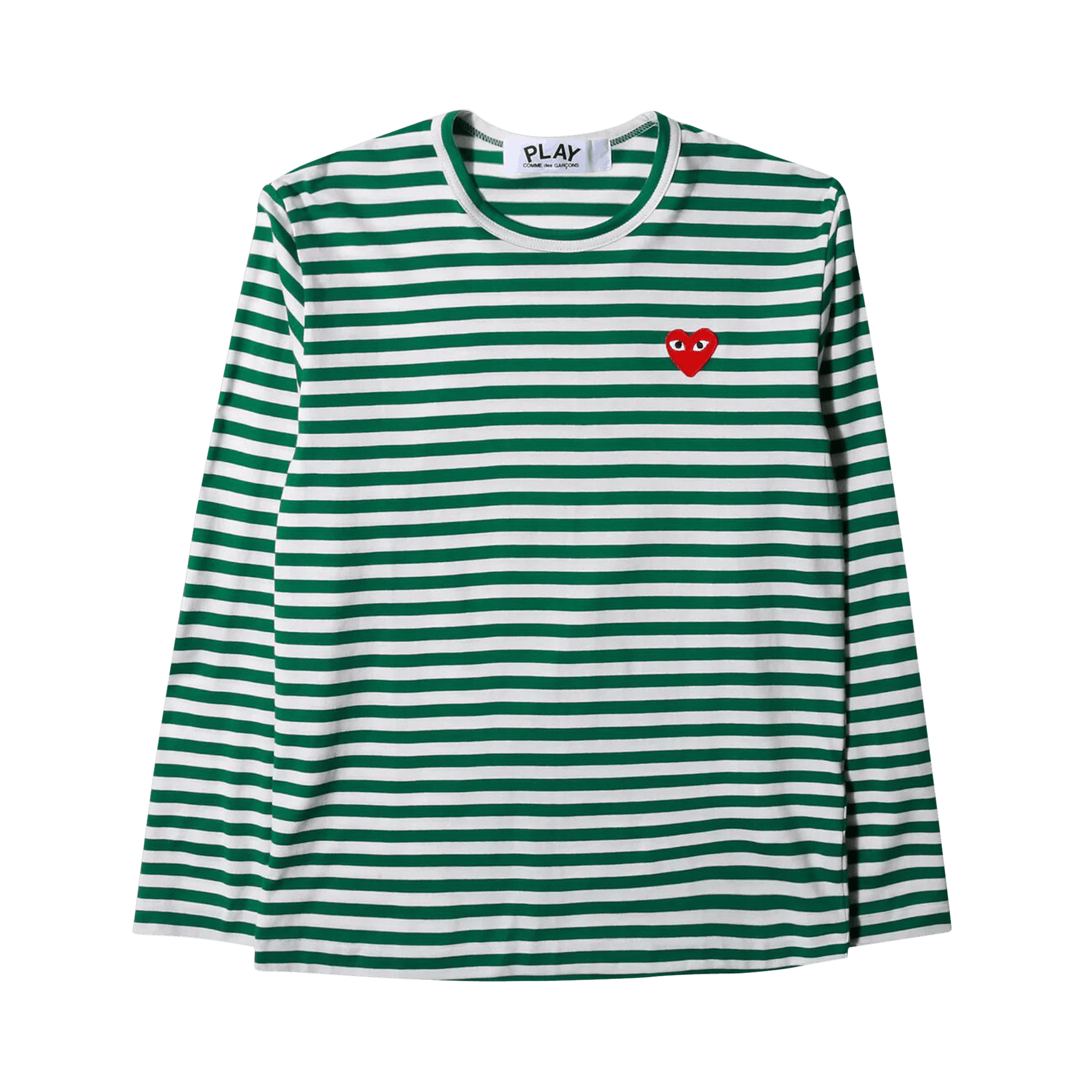 Comme des Garçons PLAY Striped T-Shirt 'Green/White'