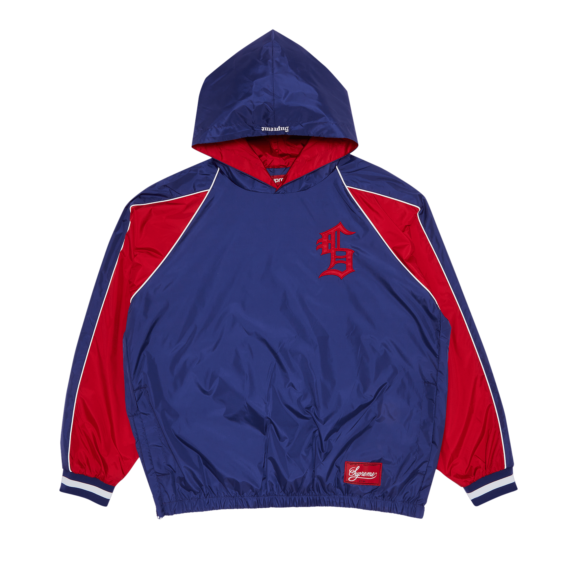 Supreme Hooded Warm Up Pullover 'Navy'