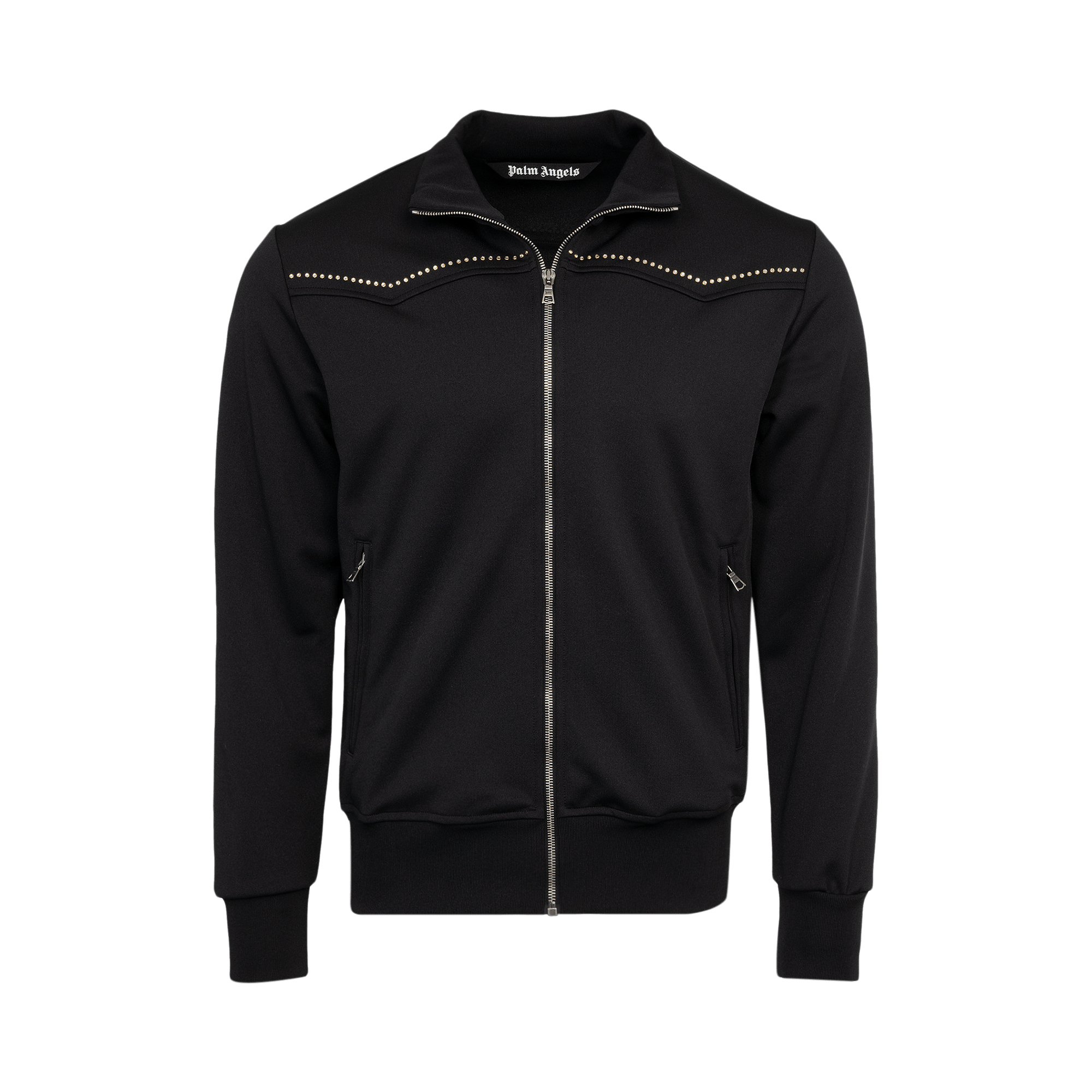 Palm Angels Monogram Stud Track Jacket 'Black/Silver'