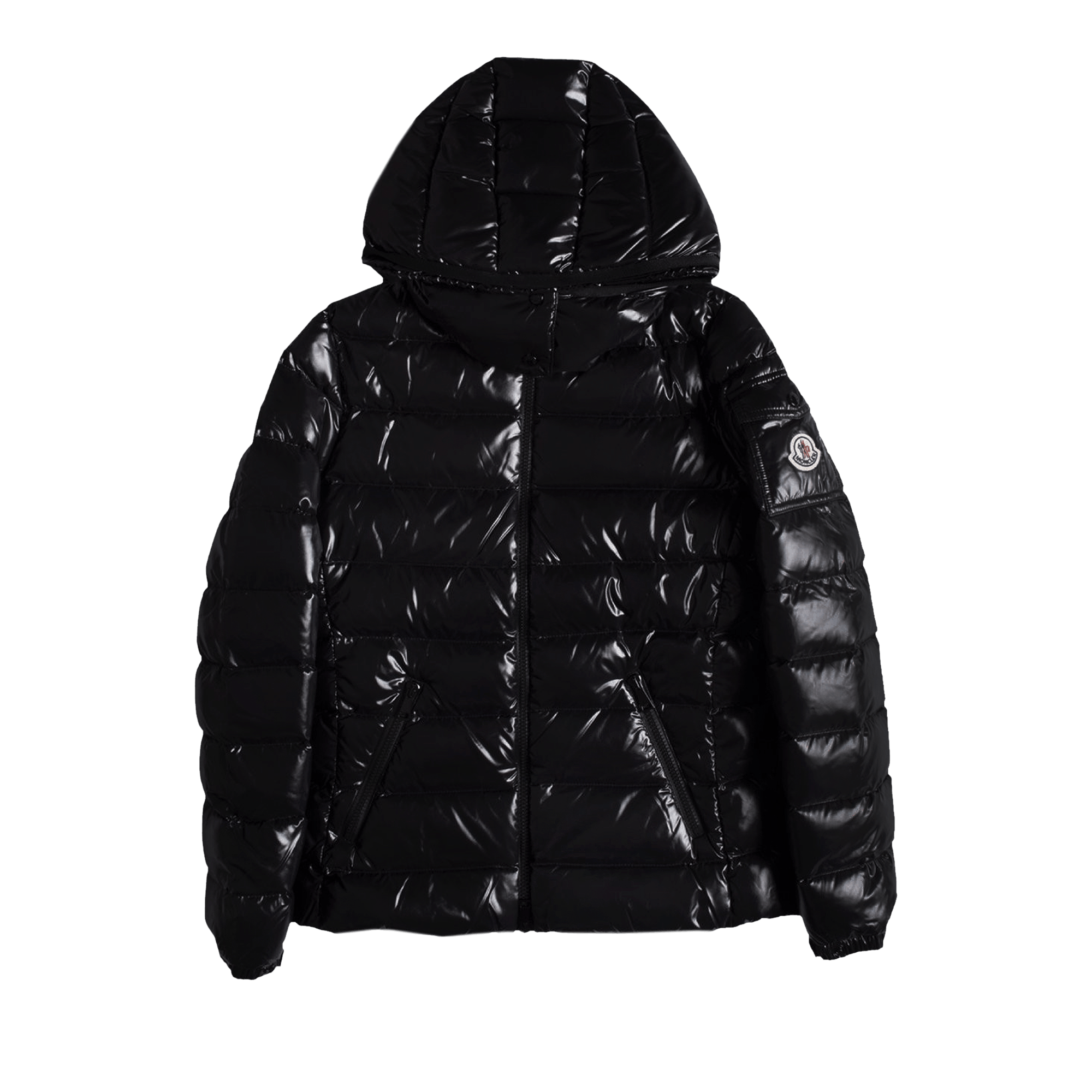 Buy Moncler Maya Hooded Puffer Shiny Jacket 'Black' - 1A536