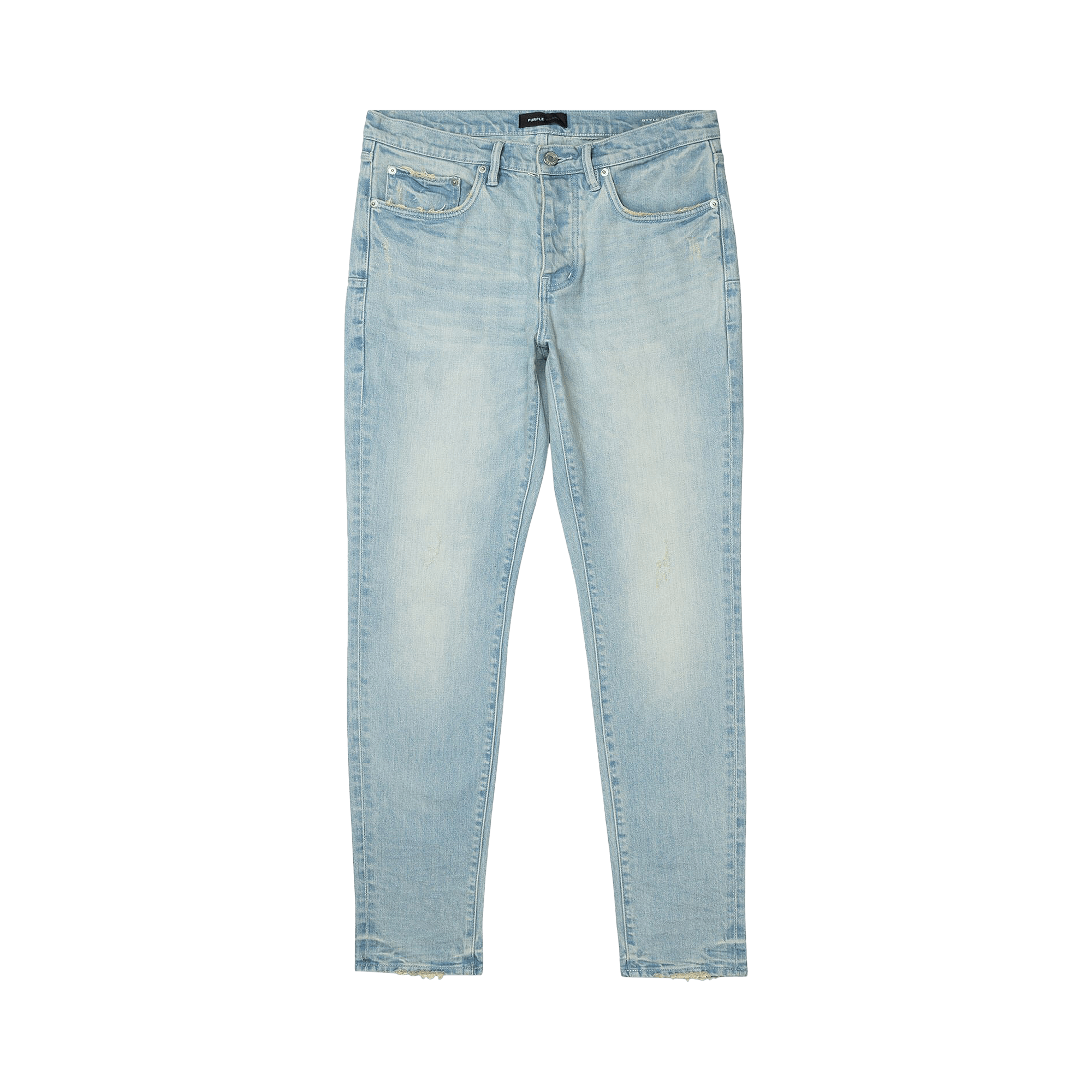 PURPLE BRAND 80s Low Rise Skinny Jeans 'Light Indigo'