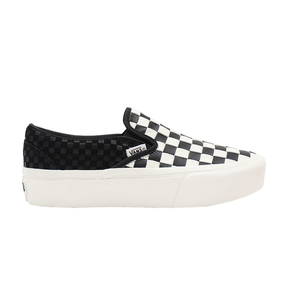 Vans Classic Slip-On Platform 'Woven - Black Blanc de Blanc'