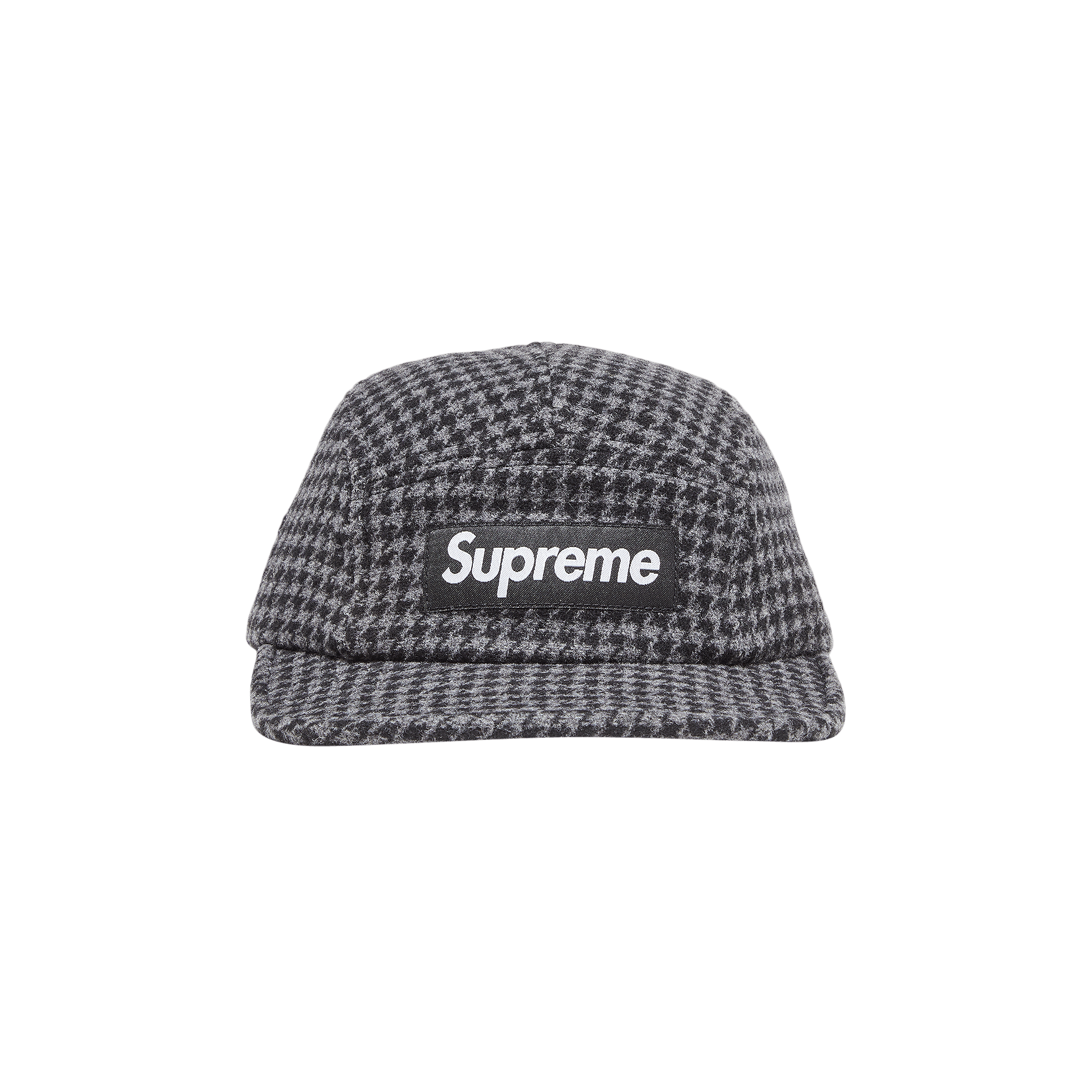 Supreme Houndstooth Wool Camp Cap 'Black'