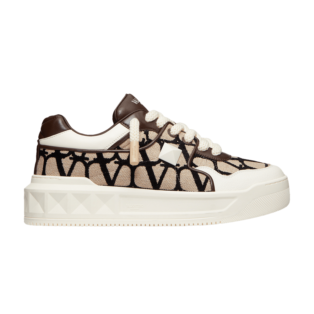 Buy Valentino One Stud XL Low 'Toile Iconographe - Natural