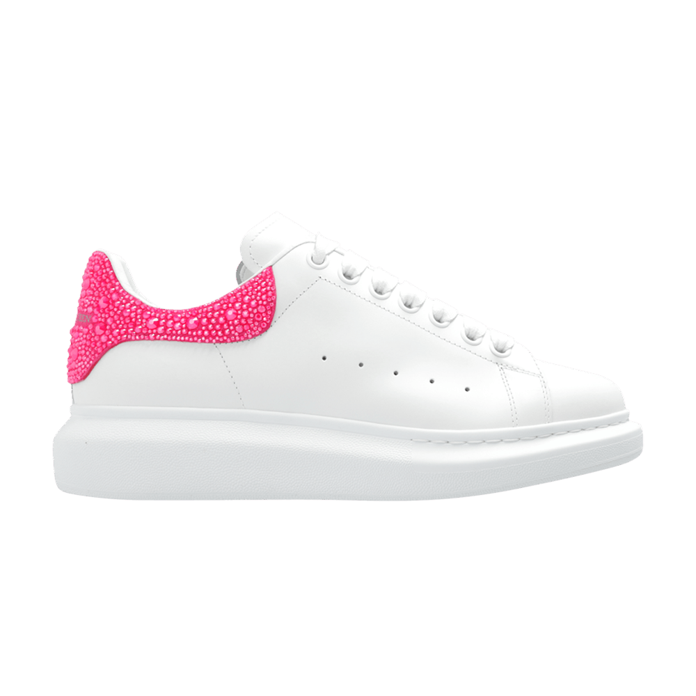 Alexander McQueen Wmns Oversized Sneaker 'White Halo Pink Crystal'