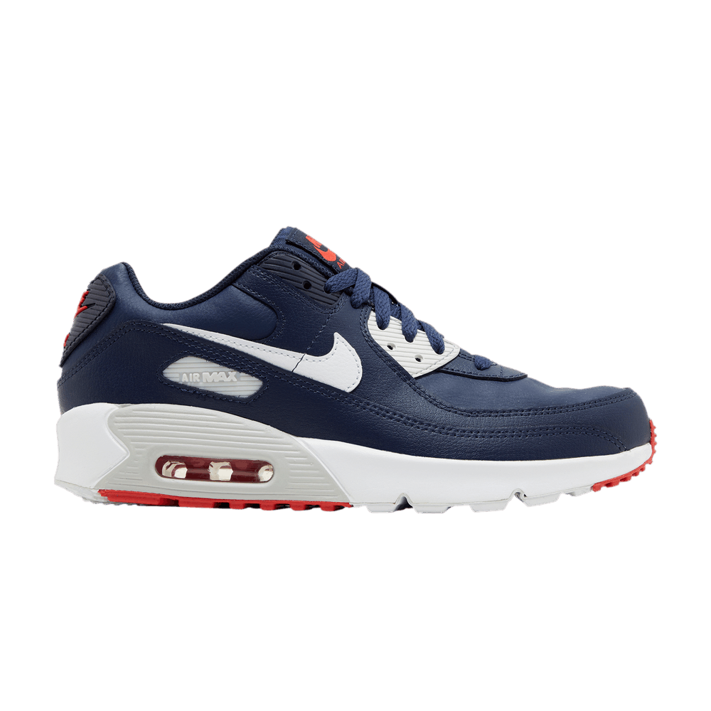 Nike Air Max 90 Leather GS 'Obsidian Track Red'