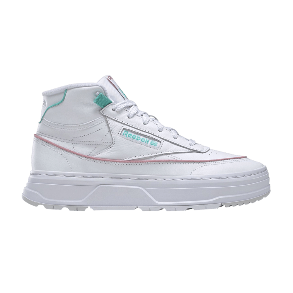 Reebok Wmns Club C Geo Mid 'White Lilac Teal'