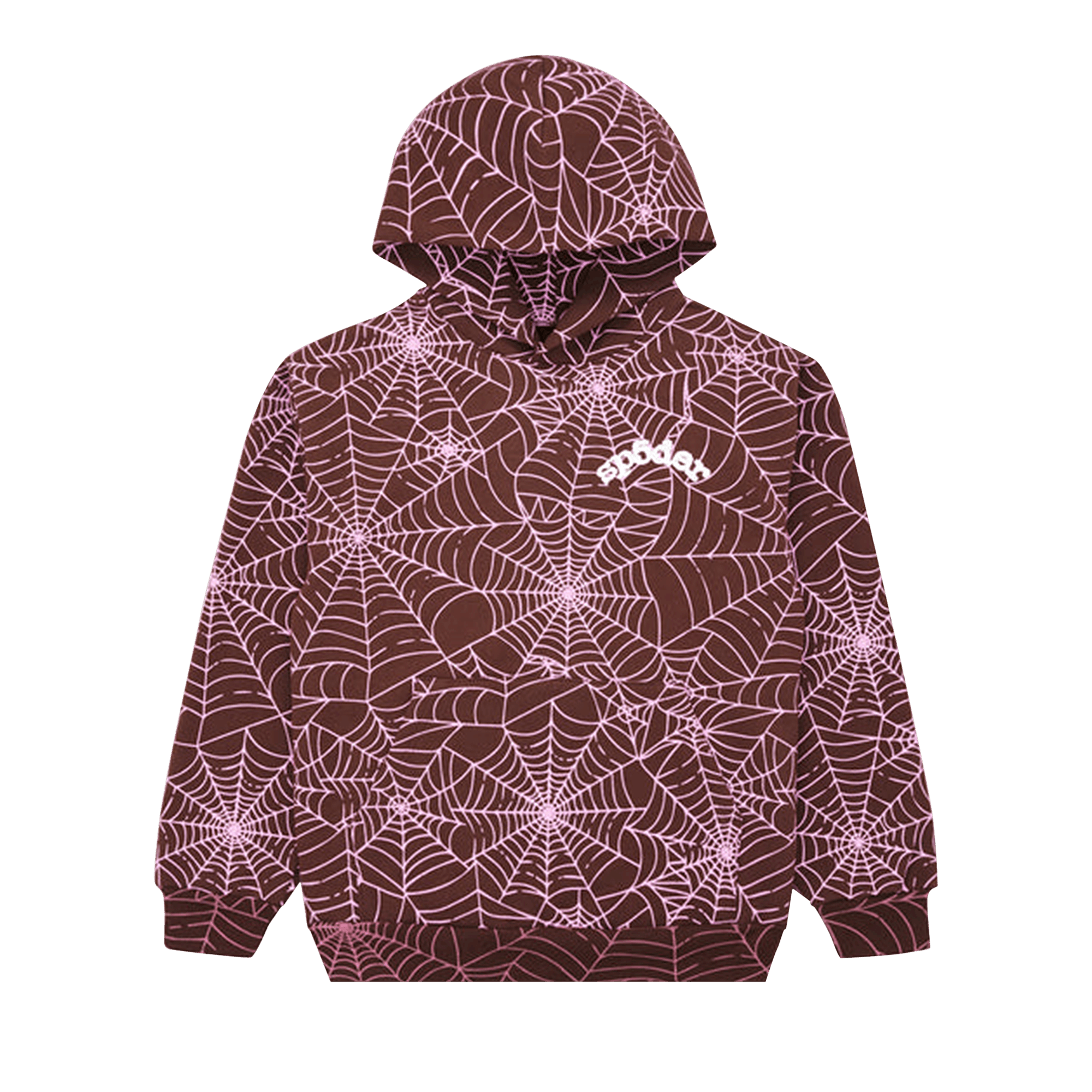 Sp5der All Over Print Hoodie 'Brown'
