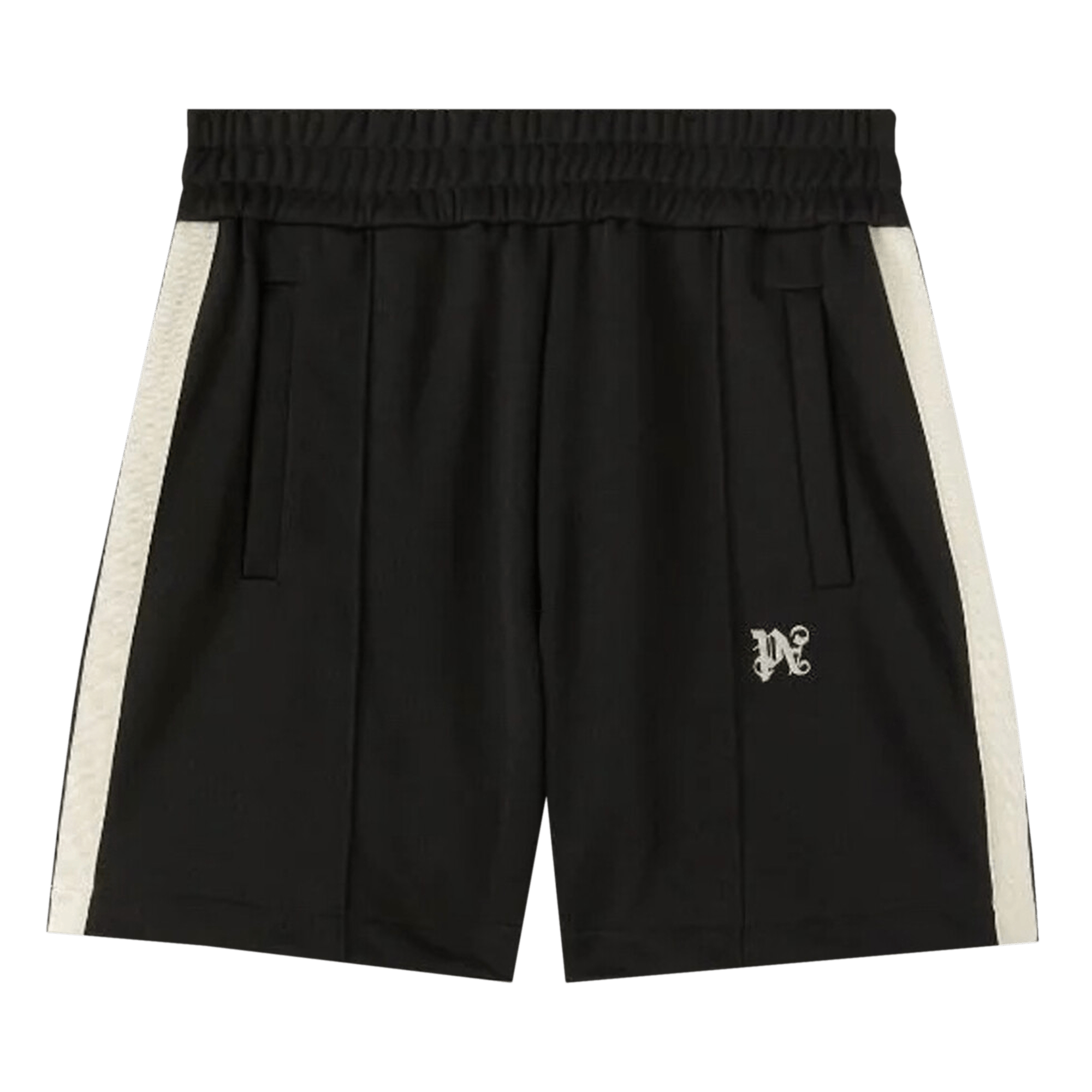 Palm Angels Monogram Track Shorts 'Black/Butter'