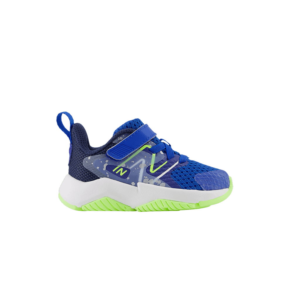 New Balance Rave Run v2 Bungee Lace Top Strap Toddler 'Team Royal Paint Splatter'
