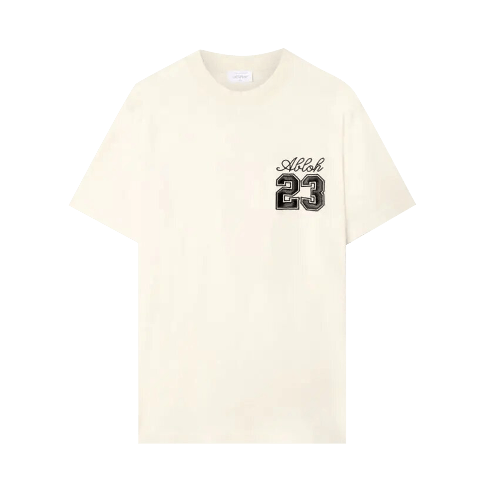 Off-White 23 Logo Slim Short-Sleeve Tee 'Angora/Black'