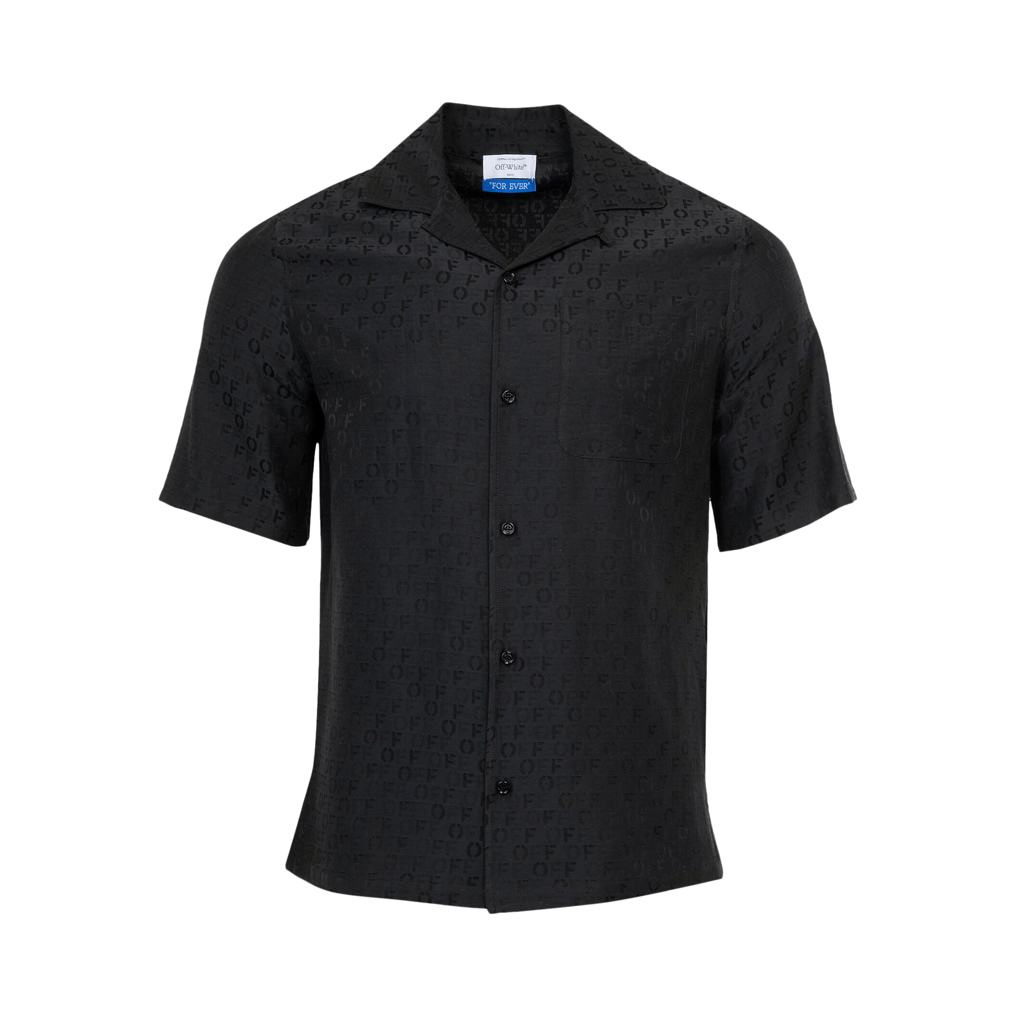 Off-White Textured Jacquard Shirt 'Black'