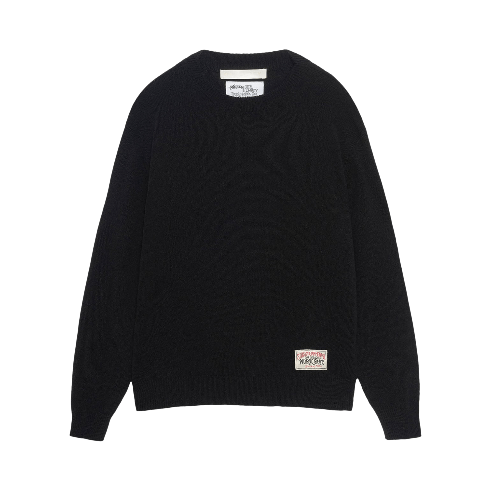 Stussy x Our Legacy Work Shop Knitted Roundneck Sweater 'Black Surfman'