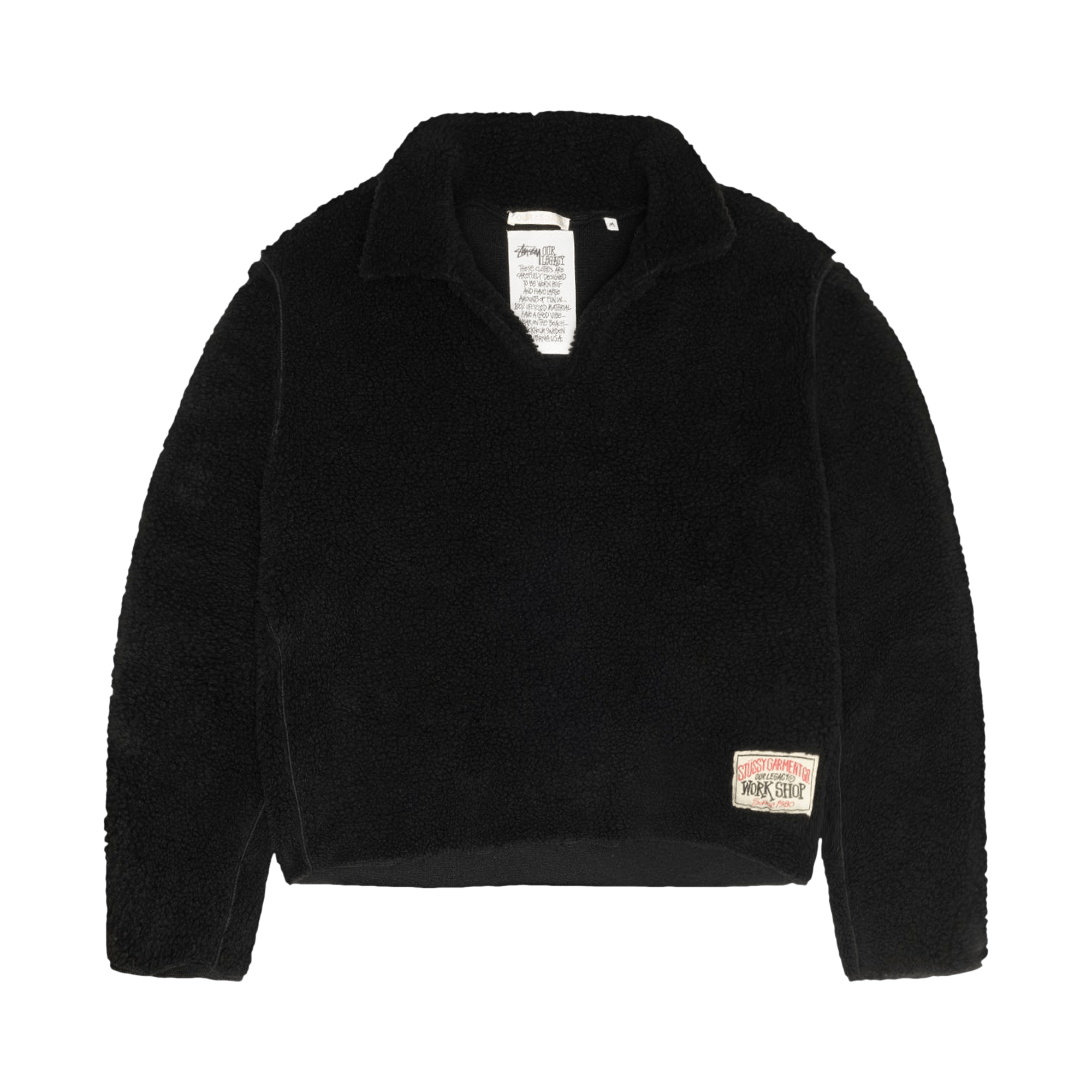 Stussy x Our Legacy Work Shop Runner Fleece Pullover 'Black'