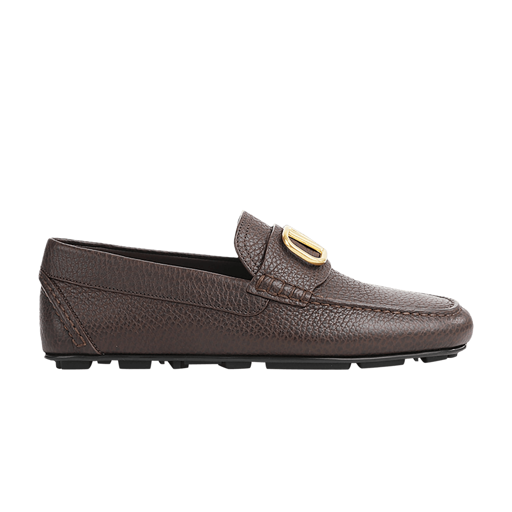 Valentino Driving Plaque Slip-On Loafer 'Brown'