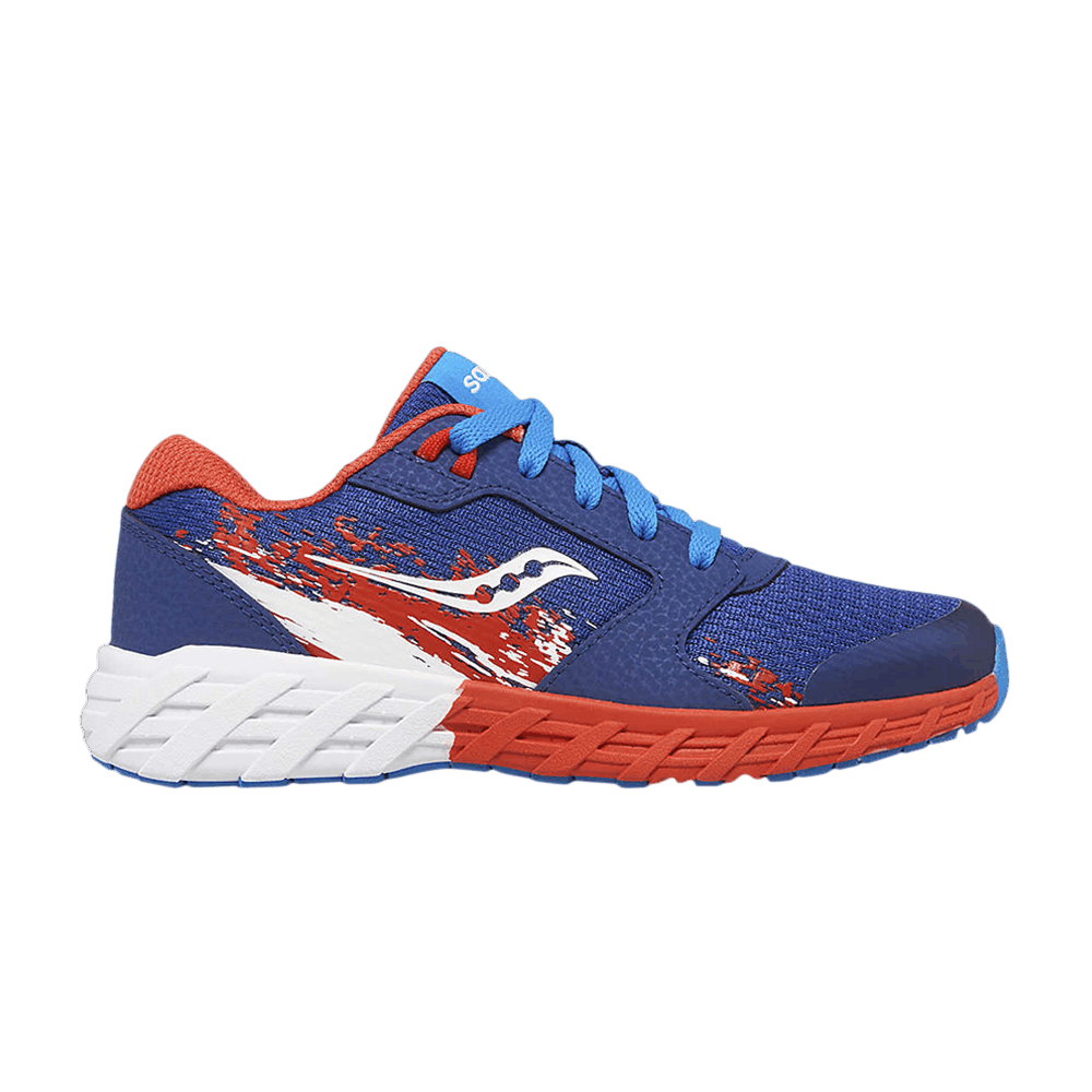 Saucony Wind 2.0 Lace Big Kid 'Navy Red'