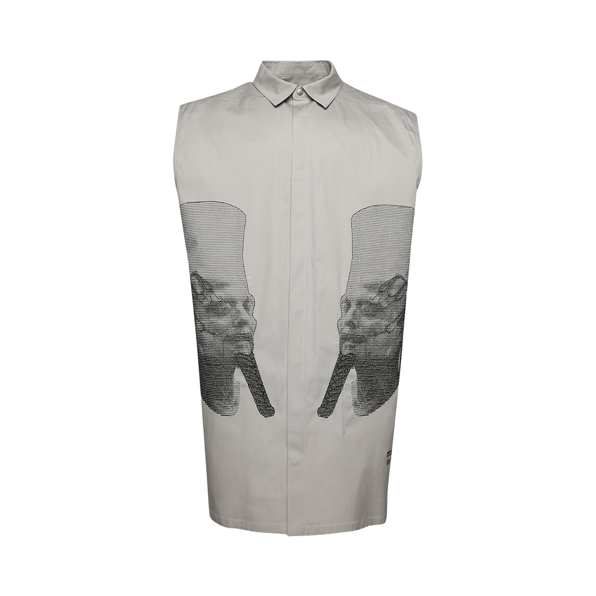 Rick Owens Ron Jumbo Outershirt 'Pearl/Black'