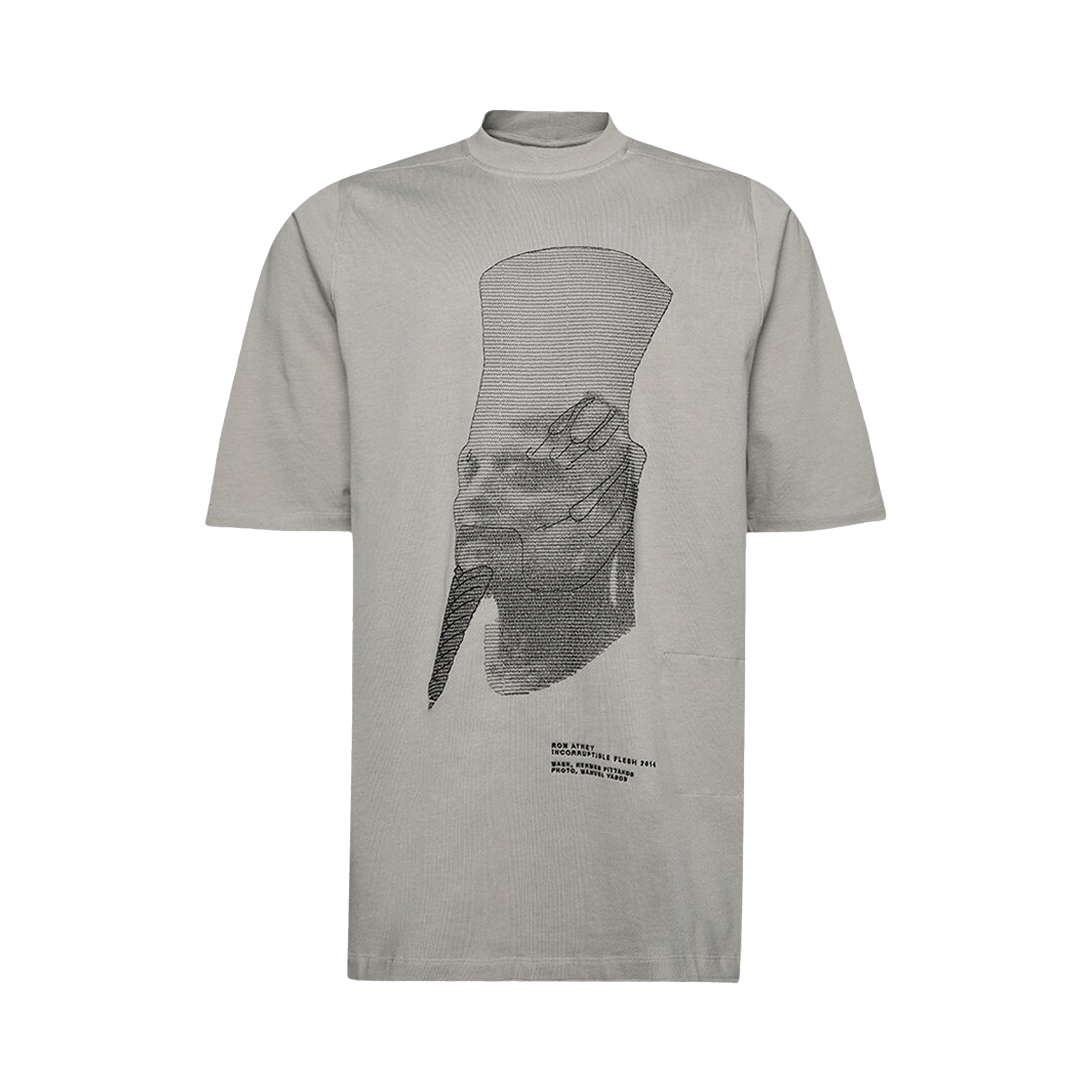 Rick Owens Ron Jumbo Tee 'Pearl/Black'