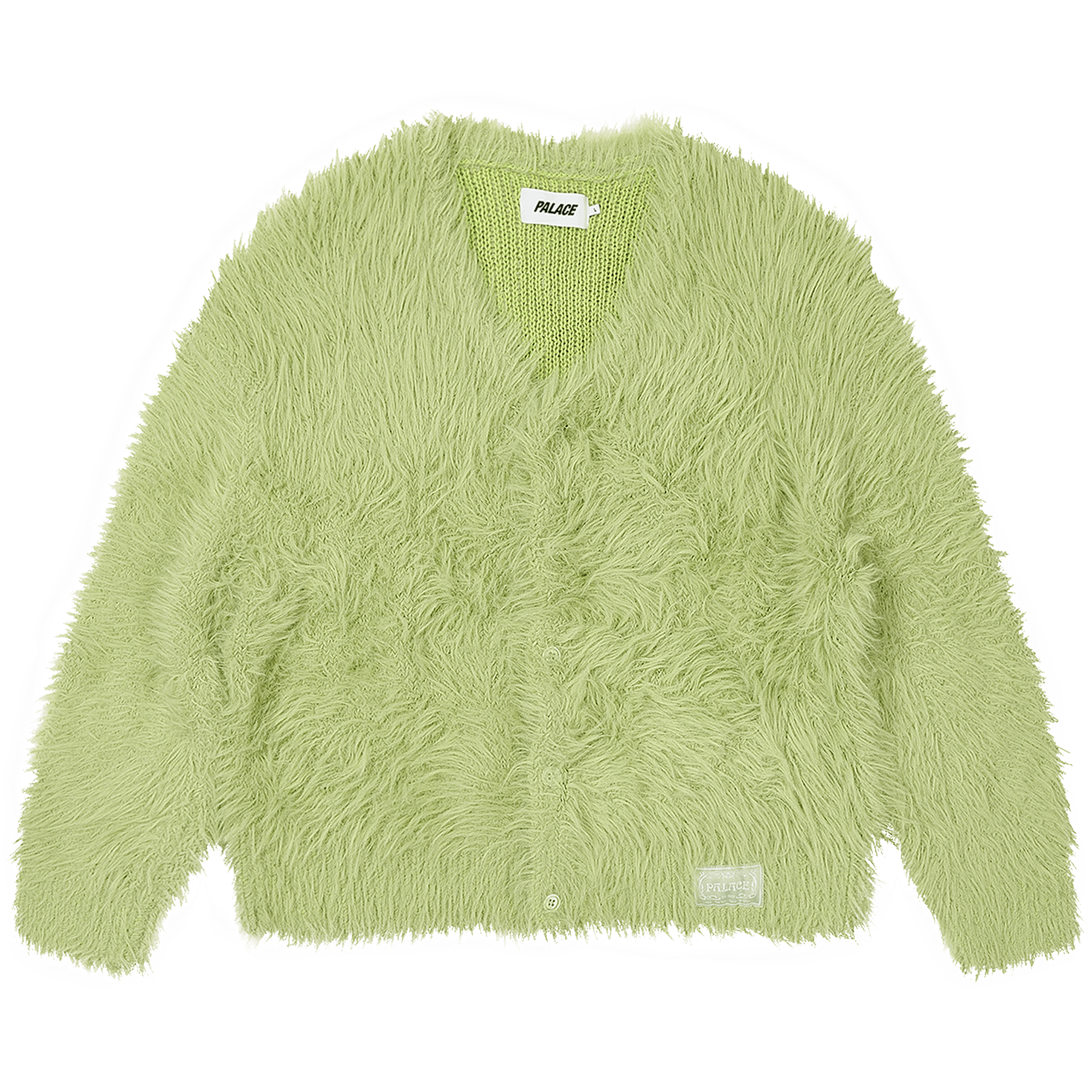 Palace Yeti Cardigan 'Natural Green'