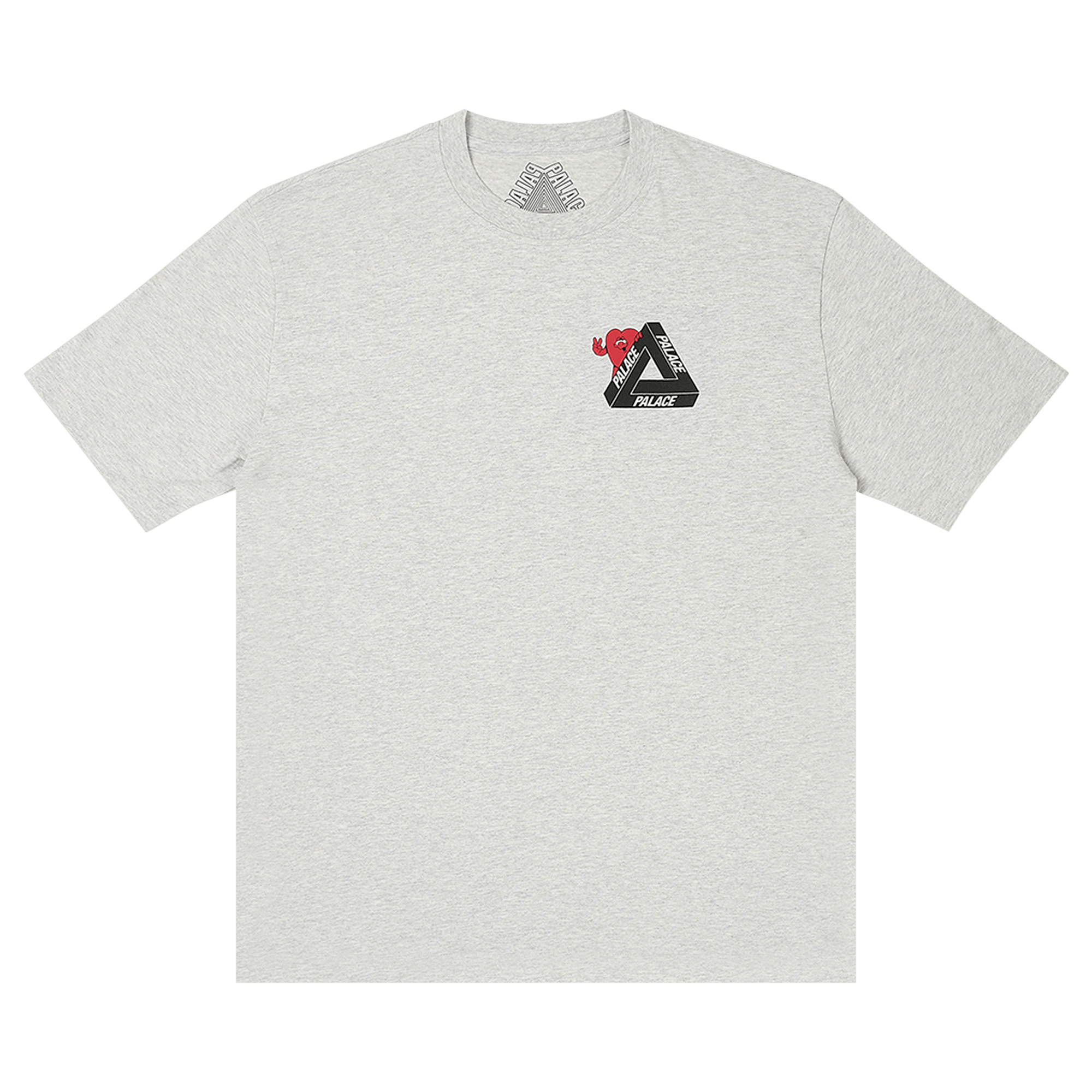 Palace Tri-Hearts T-Shirt 'Grey Marl'