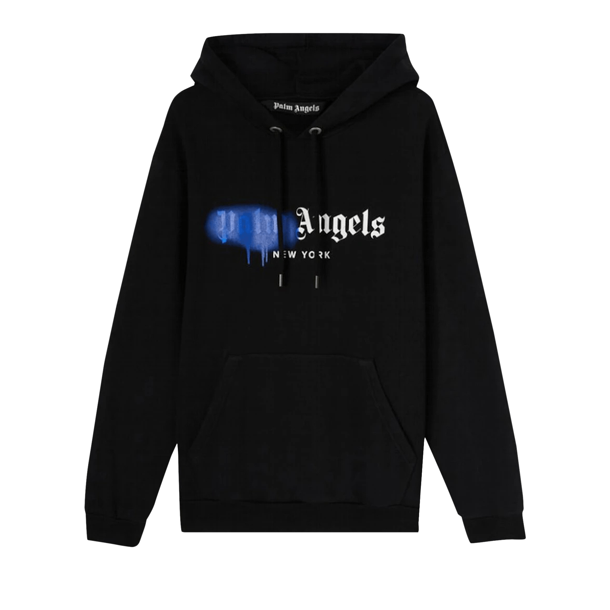 Palm Angels New York Sprayed Hoodie 'Black/Blue'
