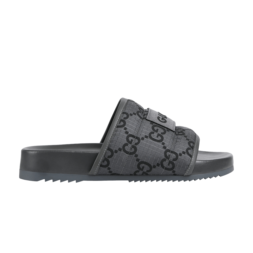 Buy Gucci GG Slide Sandal 'GG Monogram - Grey Black