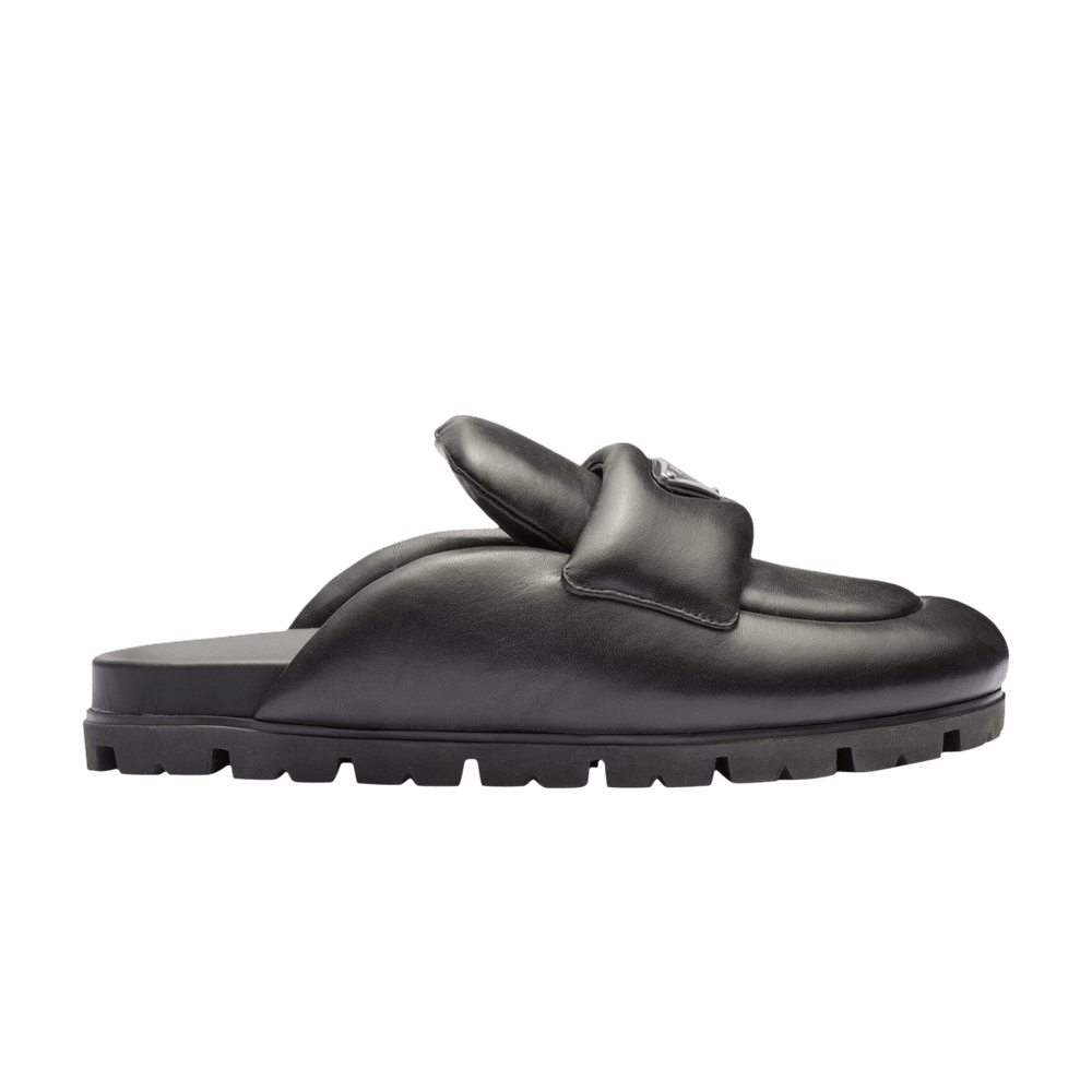 Prada Wmns Soft Padded Nappa Leather Sabots 'Black'