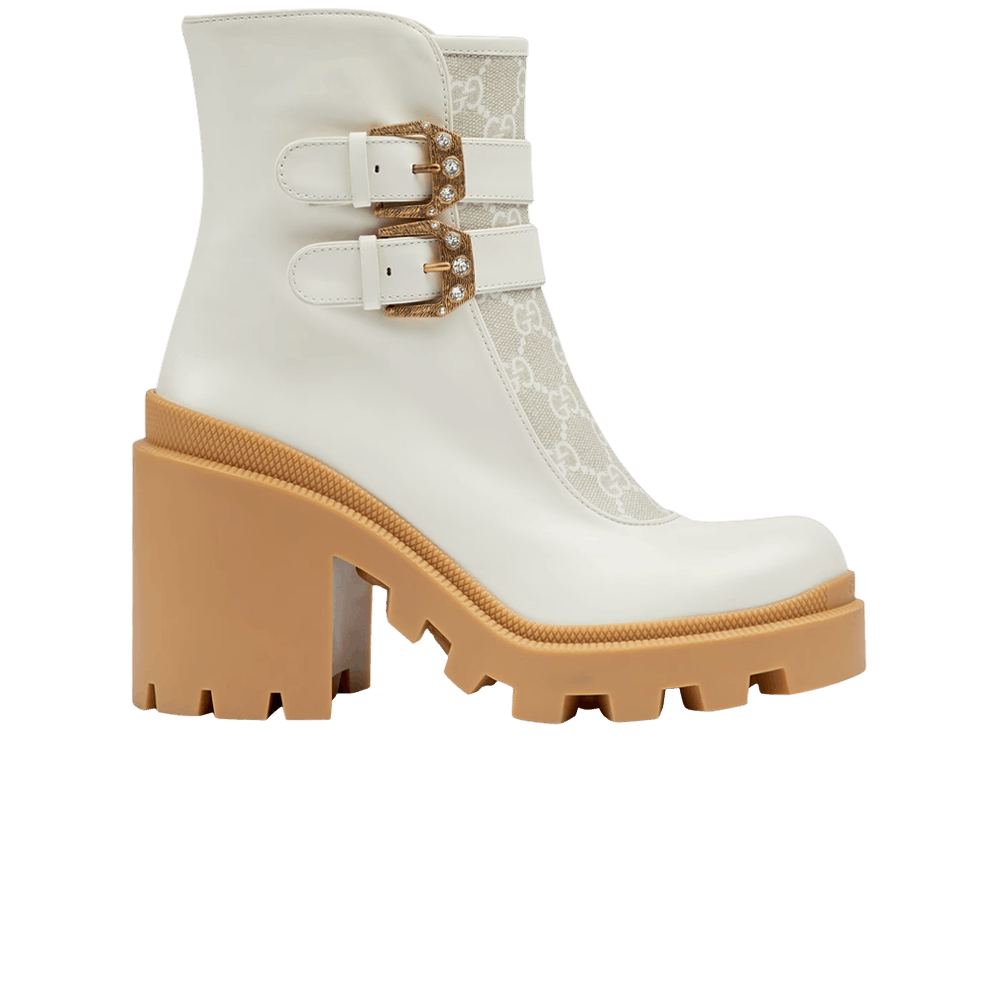 Gucci Wmns Ankle Boot 'GG Canvas - White Gum'