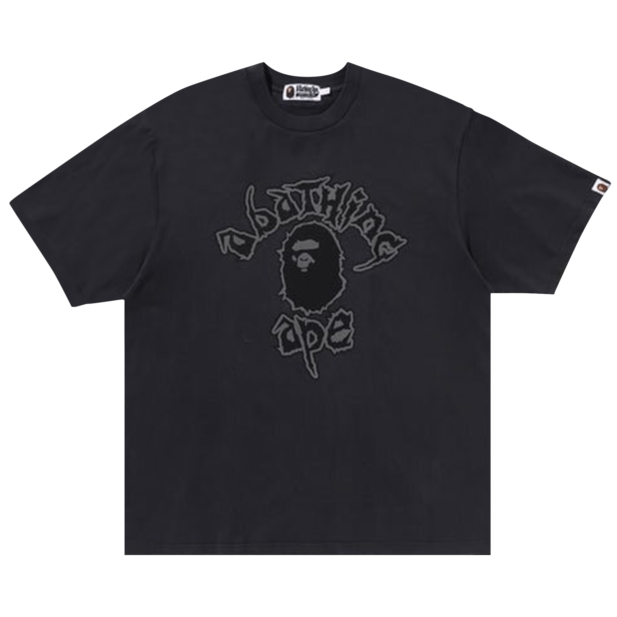 BAPE Mad College Garment Dyed Relaxed Fit Tee 'Black'
